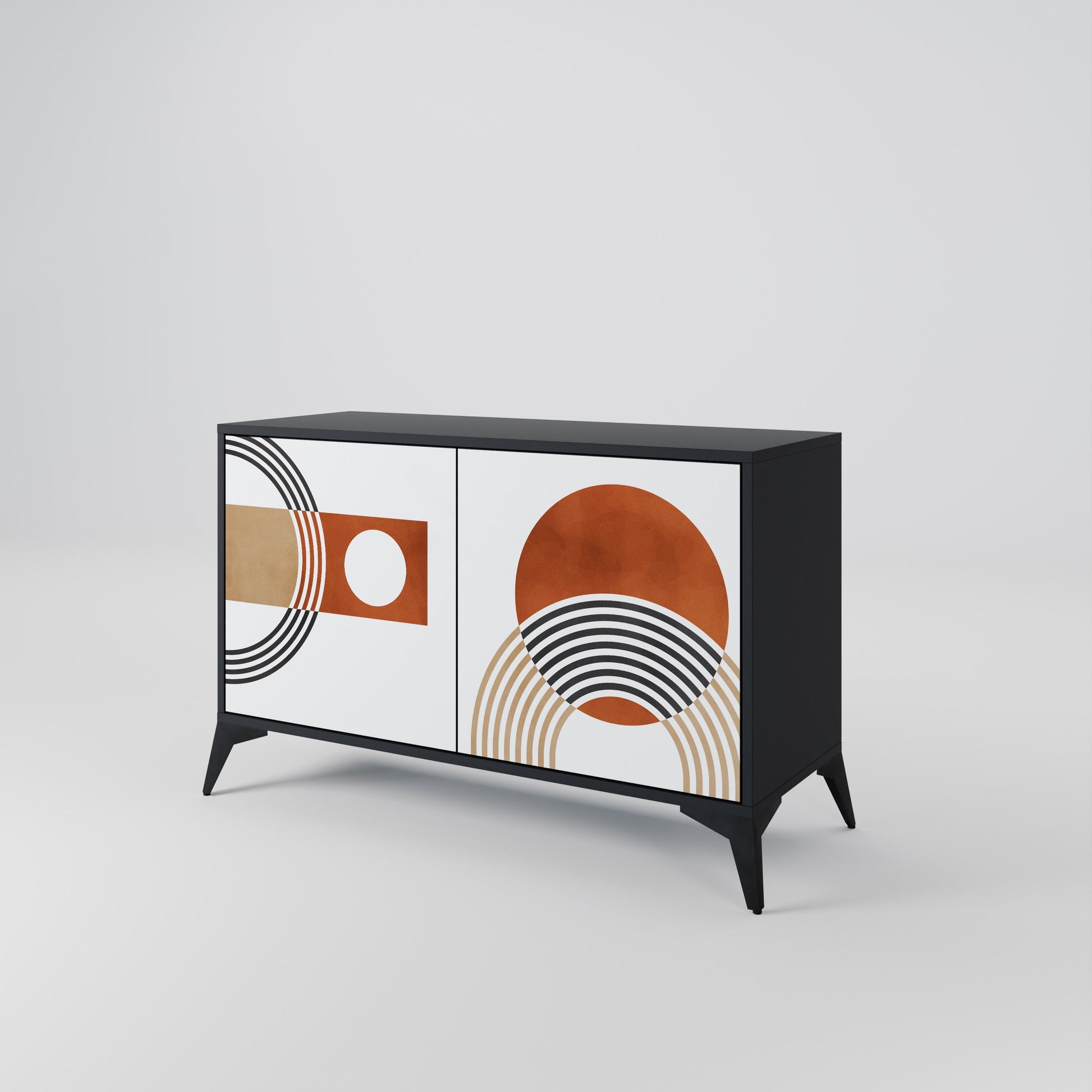 Buffet 2 portes CIRCLE RHYTM finition noire