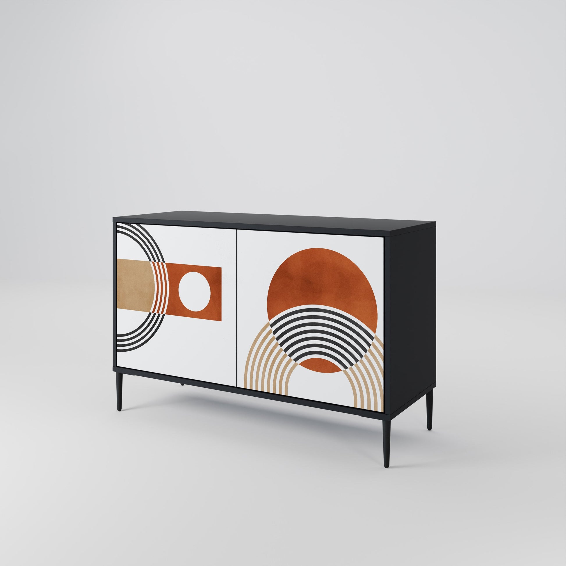 Buffet 2 portes CIRCLE RHYTM finition noire