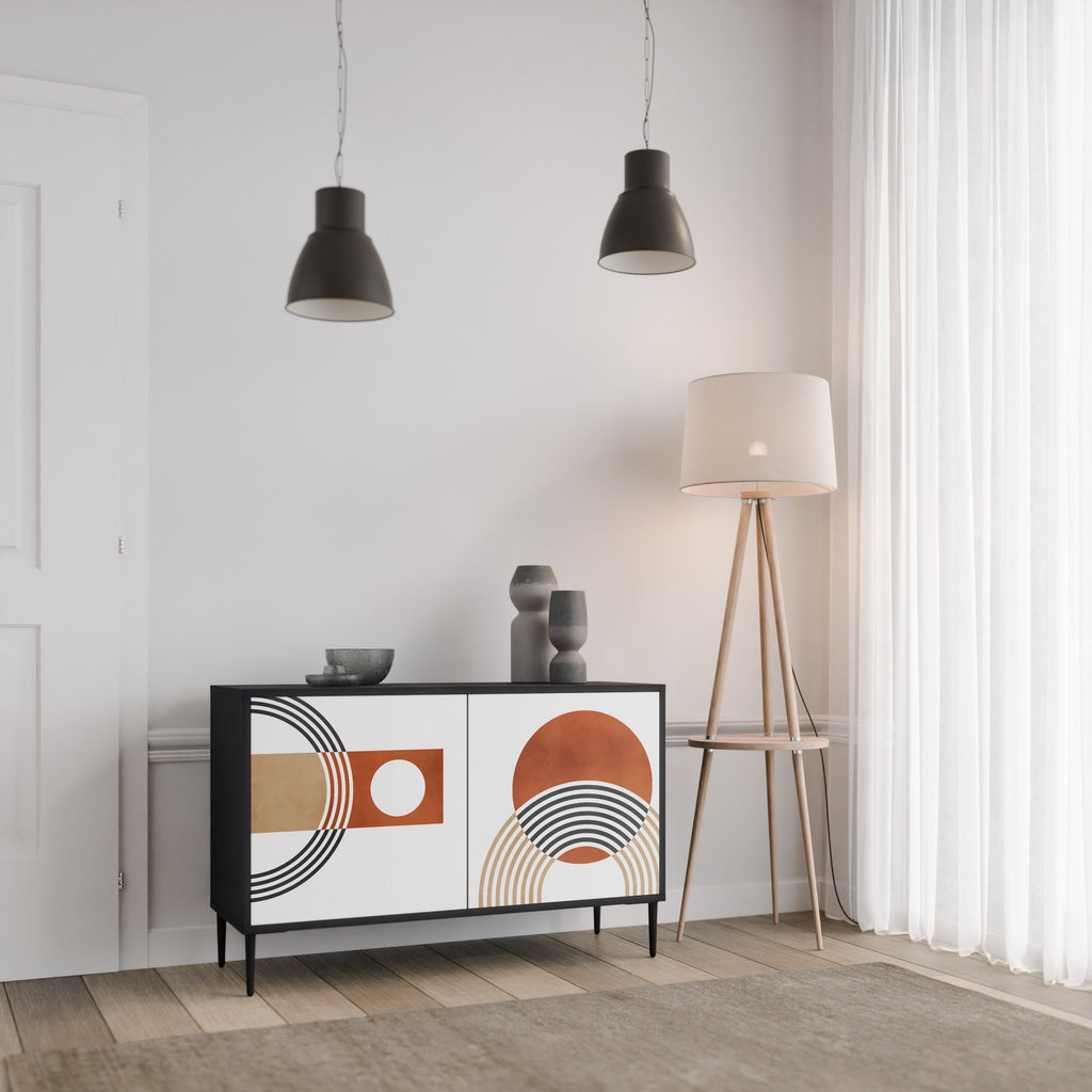 Buffet 2 portes CIRCLE RHYTM finition noire