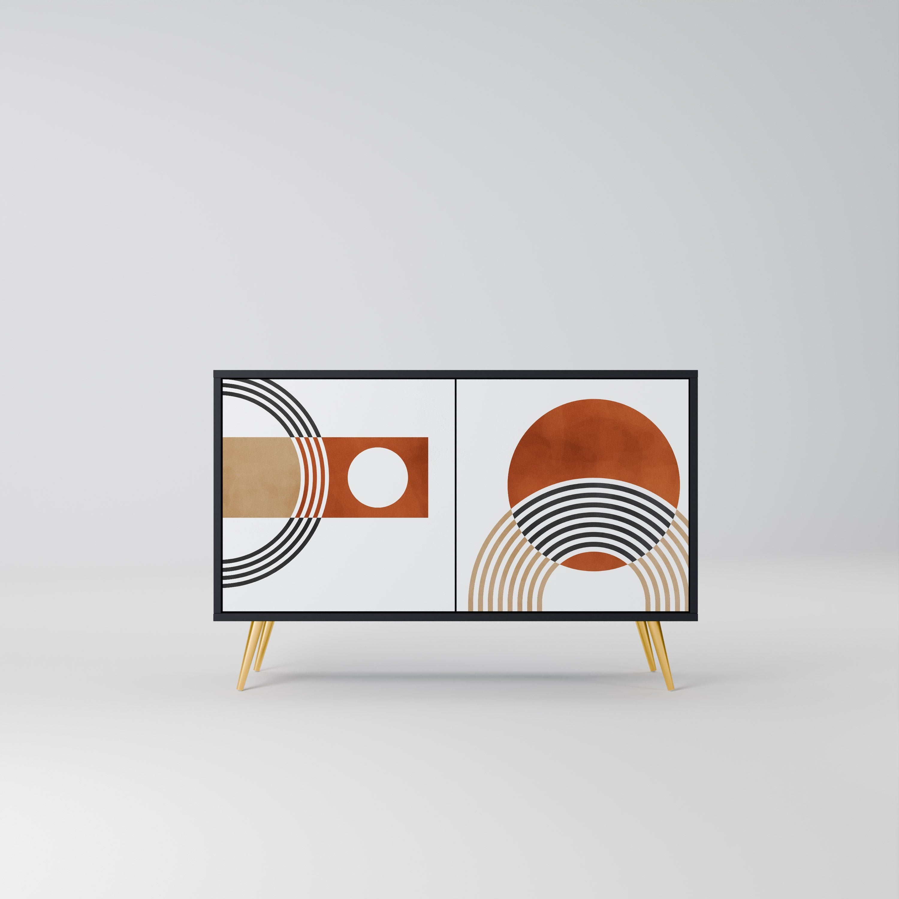 CIRCLE RHYTM 2-Door Sideboard in Black Finish