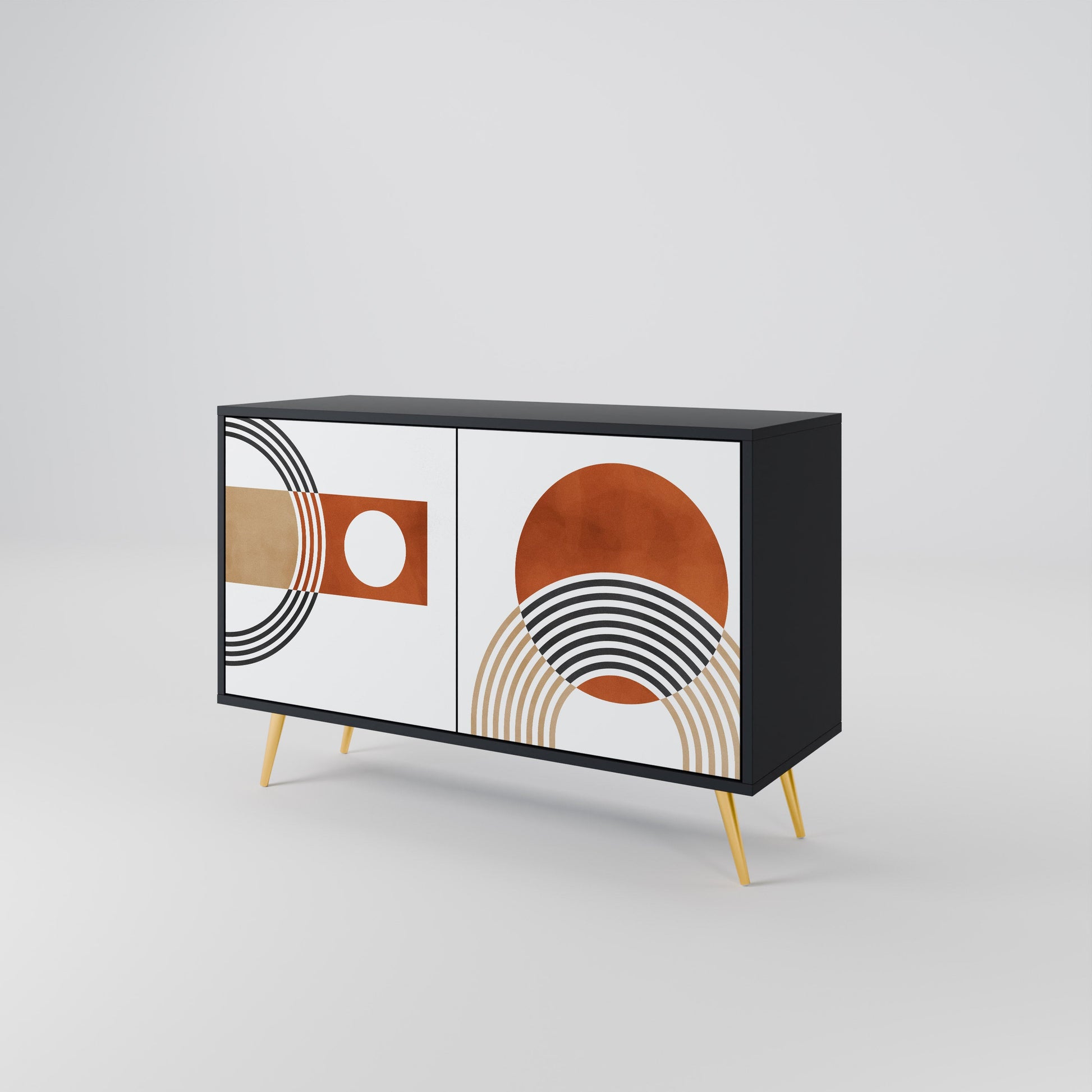 Buffet 2 portes CIRCLE RHYTM finition noire