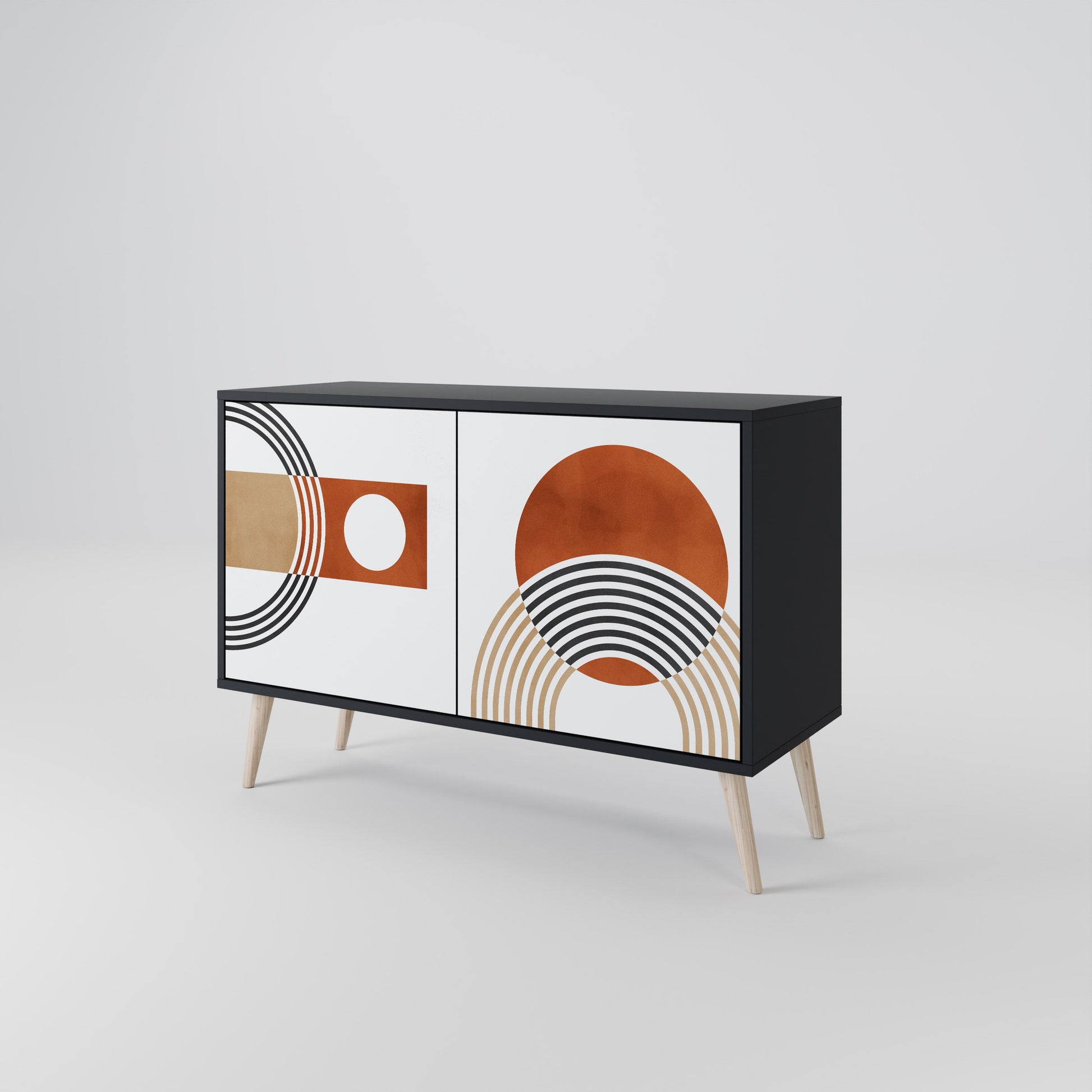Buffet 2 portes CIRCLE RHYTM finition noire