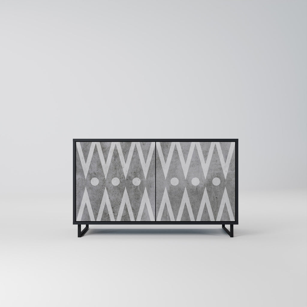 Buffet 2 portes SHARP EDGES finition noire