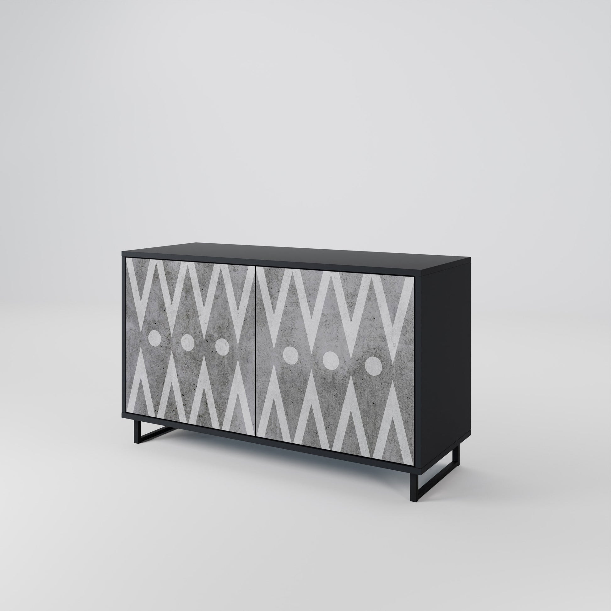 Buffet 2 portes SHARP EDGES finition noire