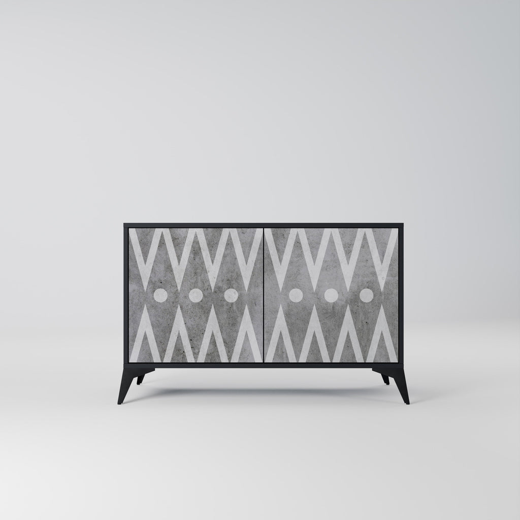 Buffet 2 portes SHARP EDGES finition noire
