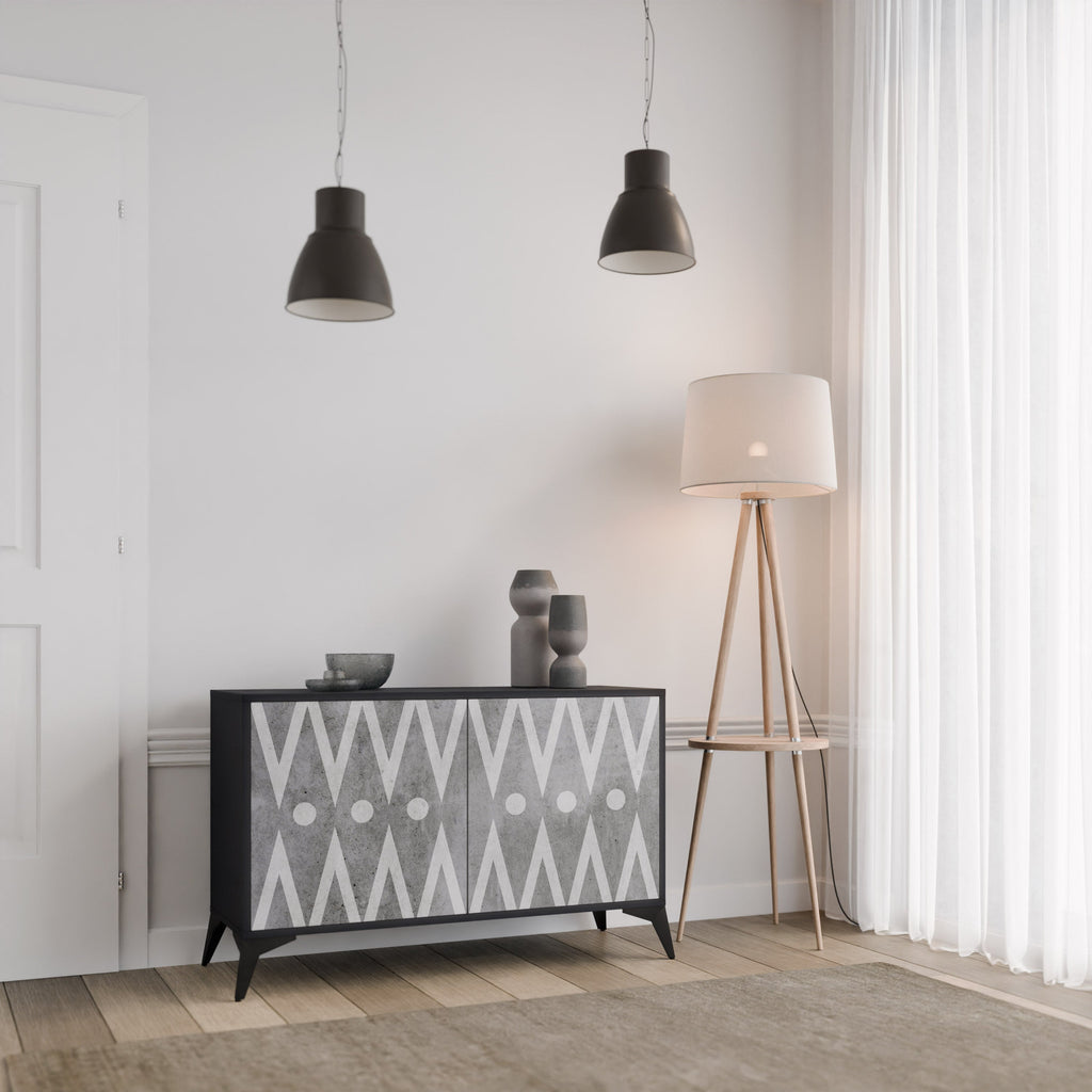 Buffet 2 portes SHARP EDGES finition noire