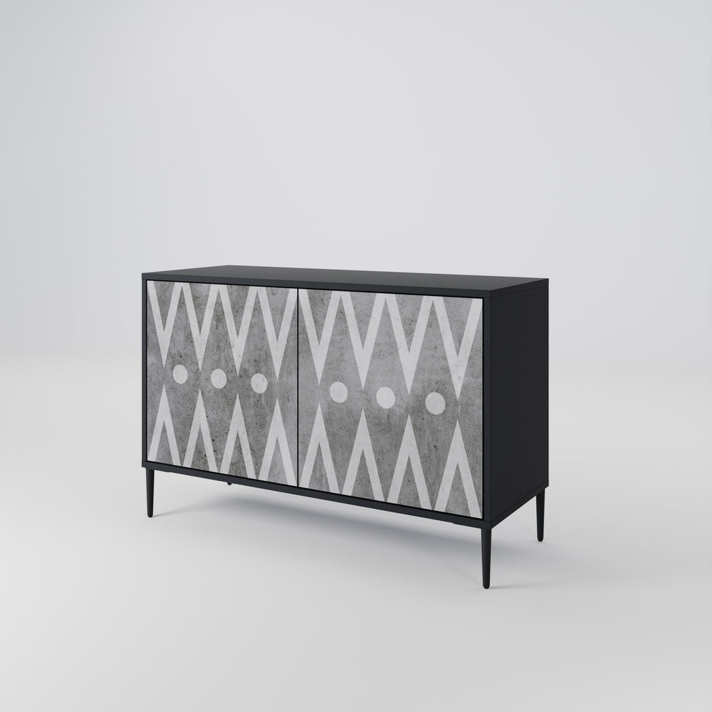 Buffet 2 portes SHARP EDGES finition noire