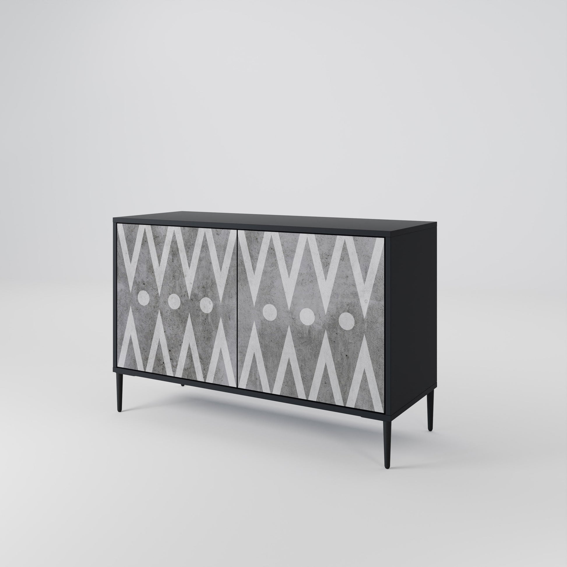 Buffet 2 portes SHARP EDGES finition noire
