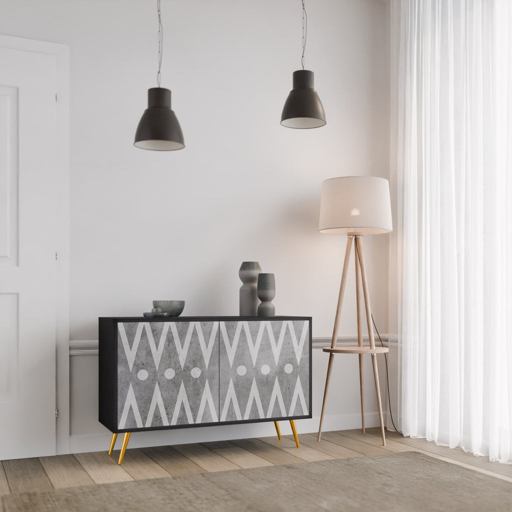 Buffet 2 portes SHARP EDGES finition noire