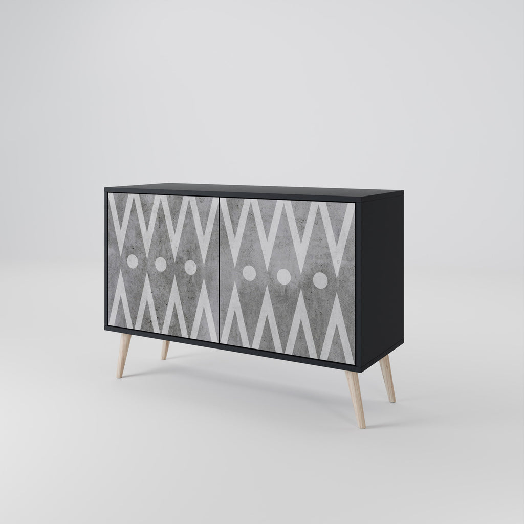 Buffet 2 portes SHARP EDGES finition noire
