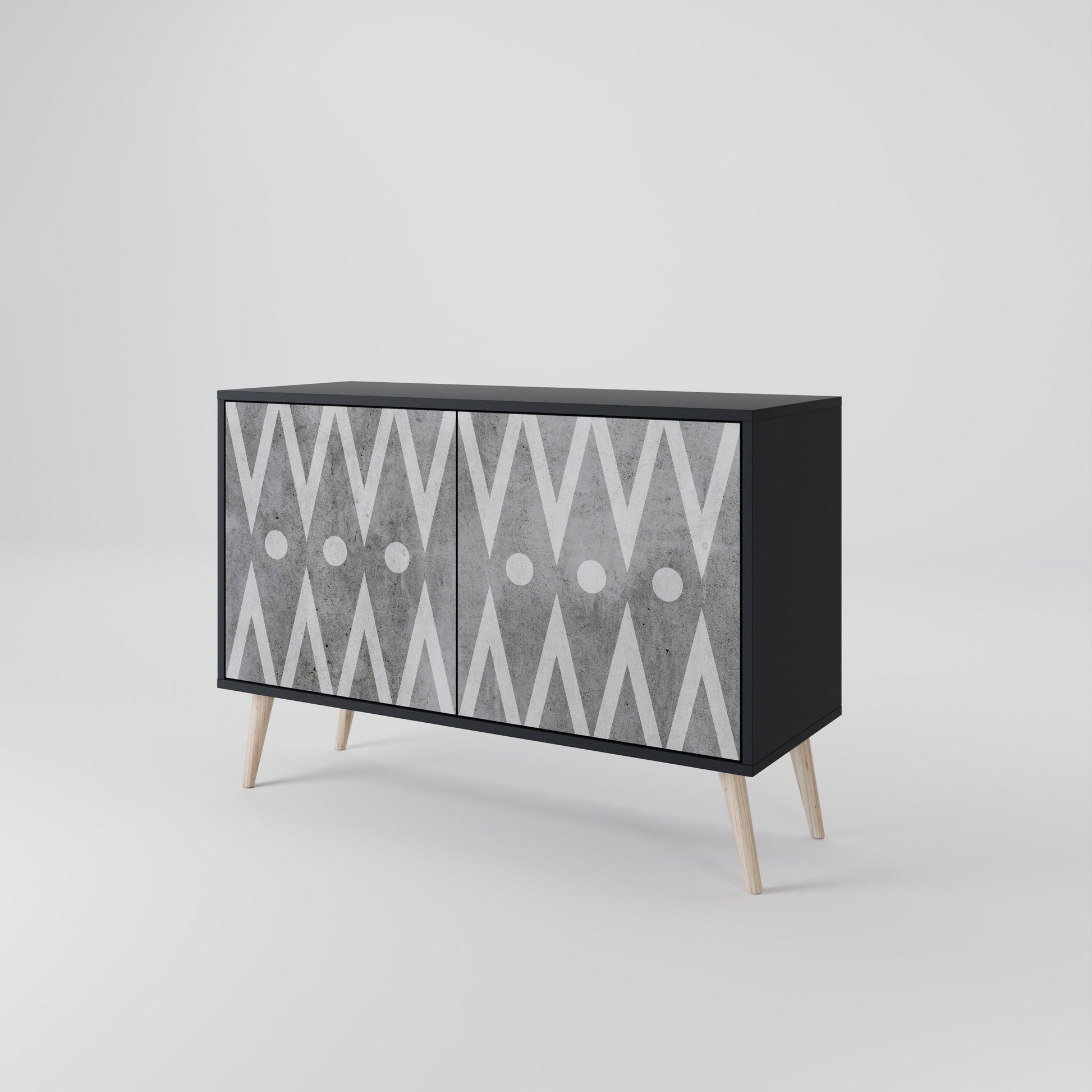 Buffet 2 portes SHARP EDGES finition noire