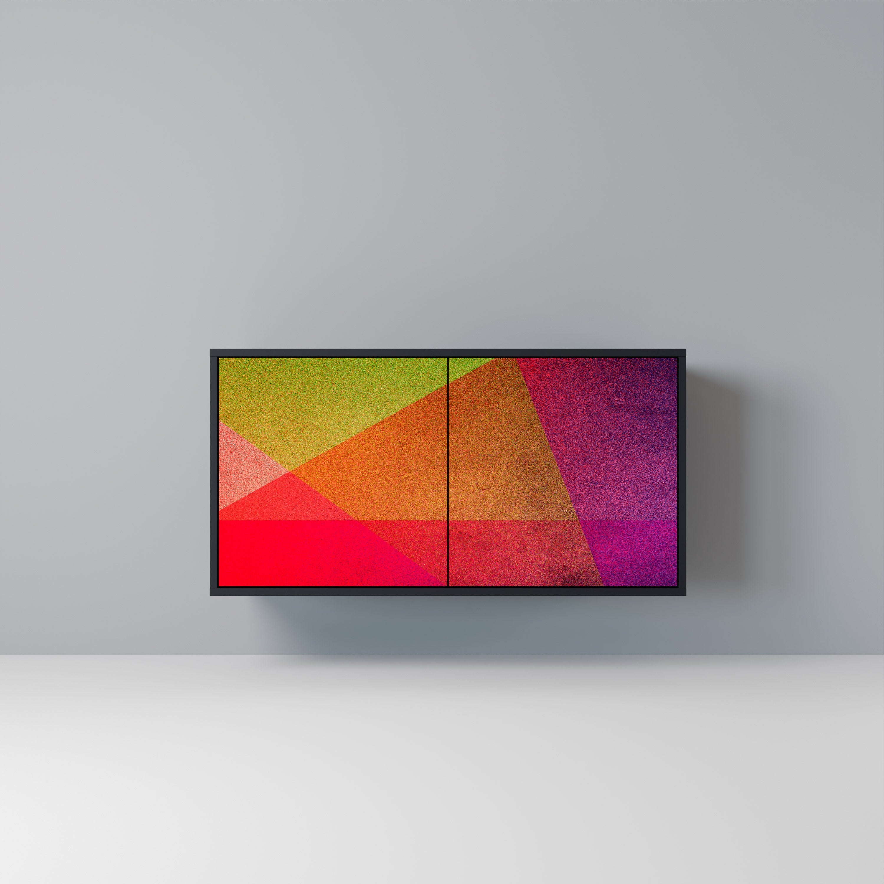 VIVID GEOMETRY 2-Door Sideboard in Black Finish