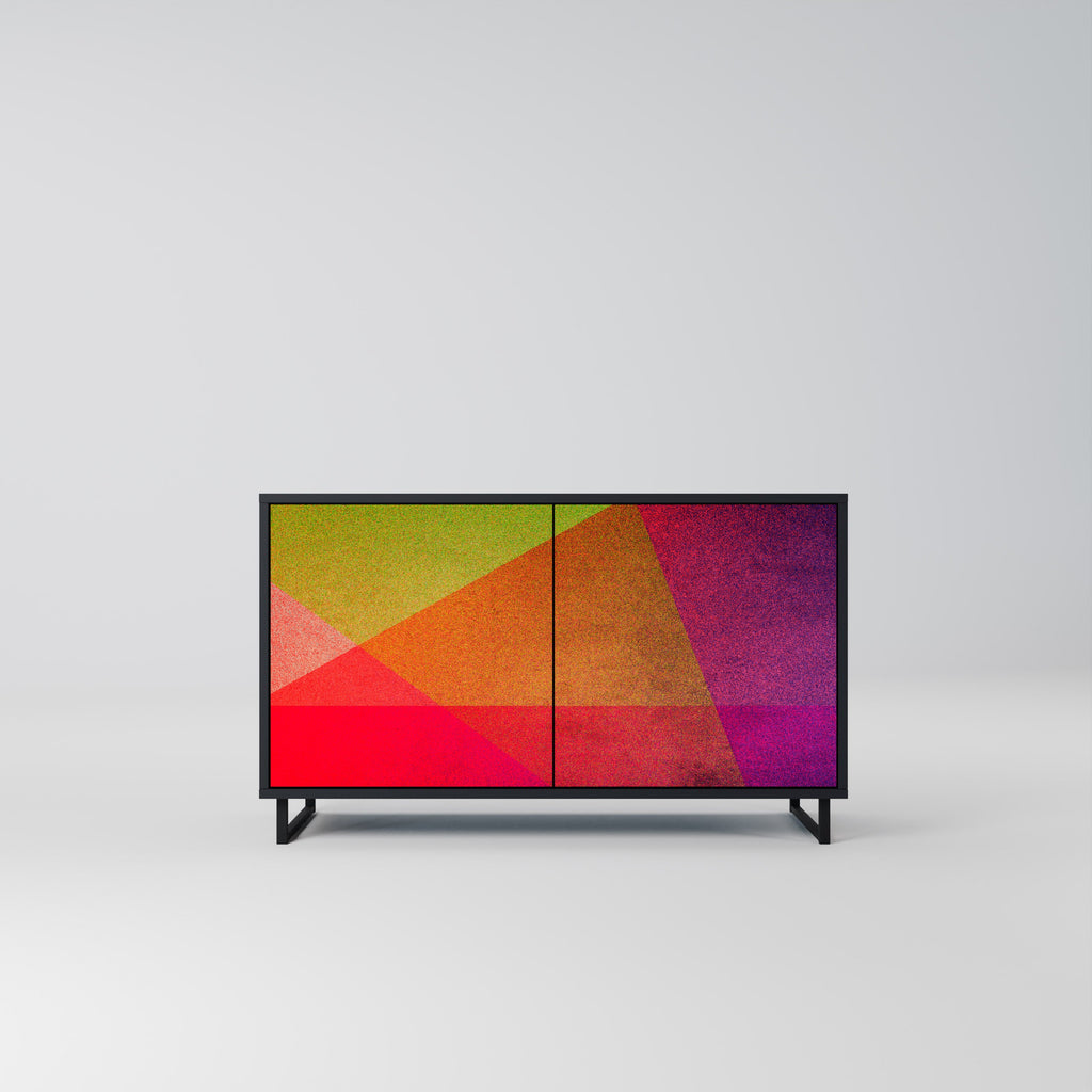Buffet 2 portes VIVID GEOMETRY finition noire
