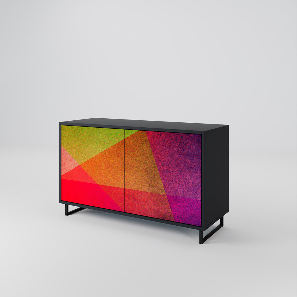 Buffet 2 portes VIVID GEOMETRY finition noire