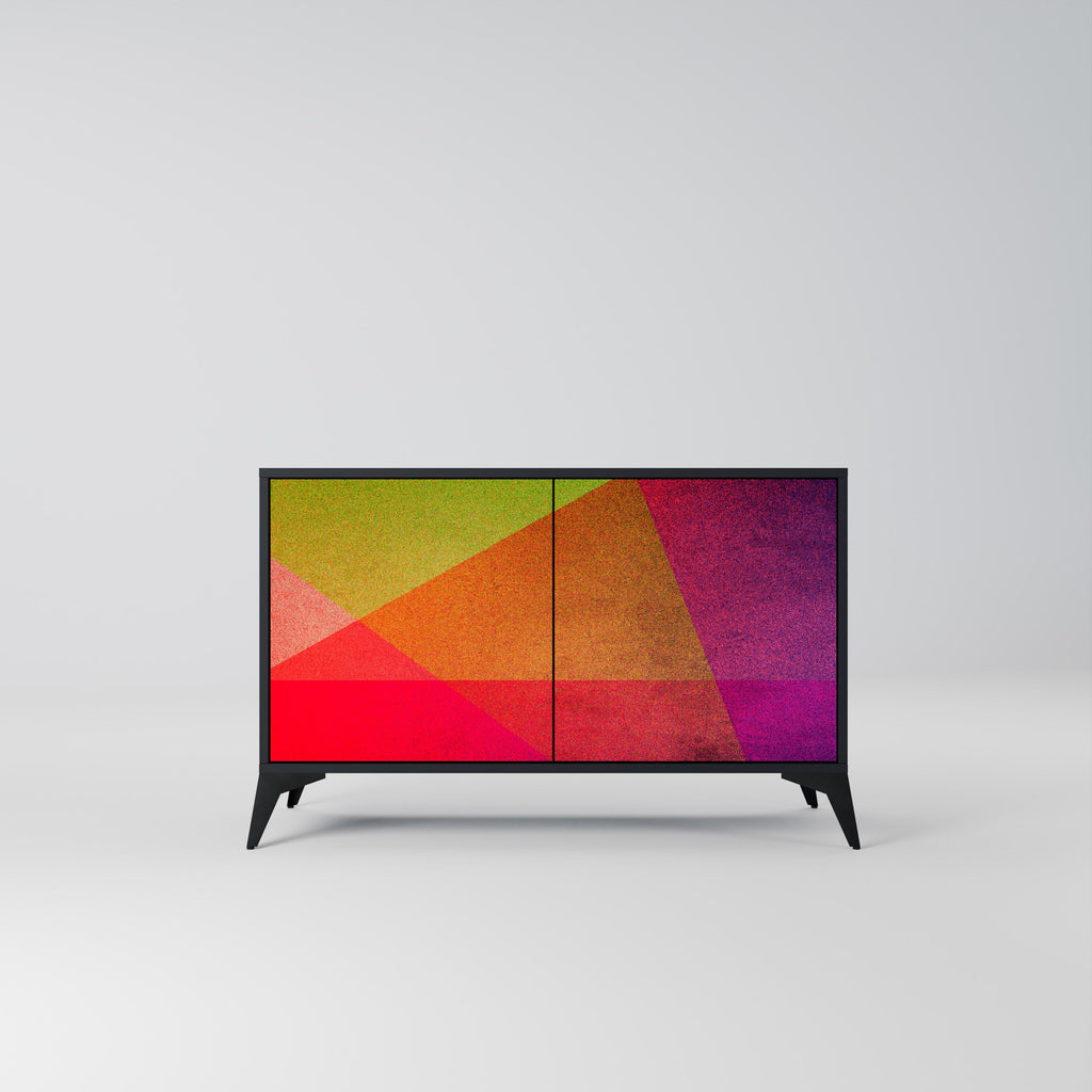 Buffet 2 portes VIVID GEOMETRY finition noire