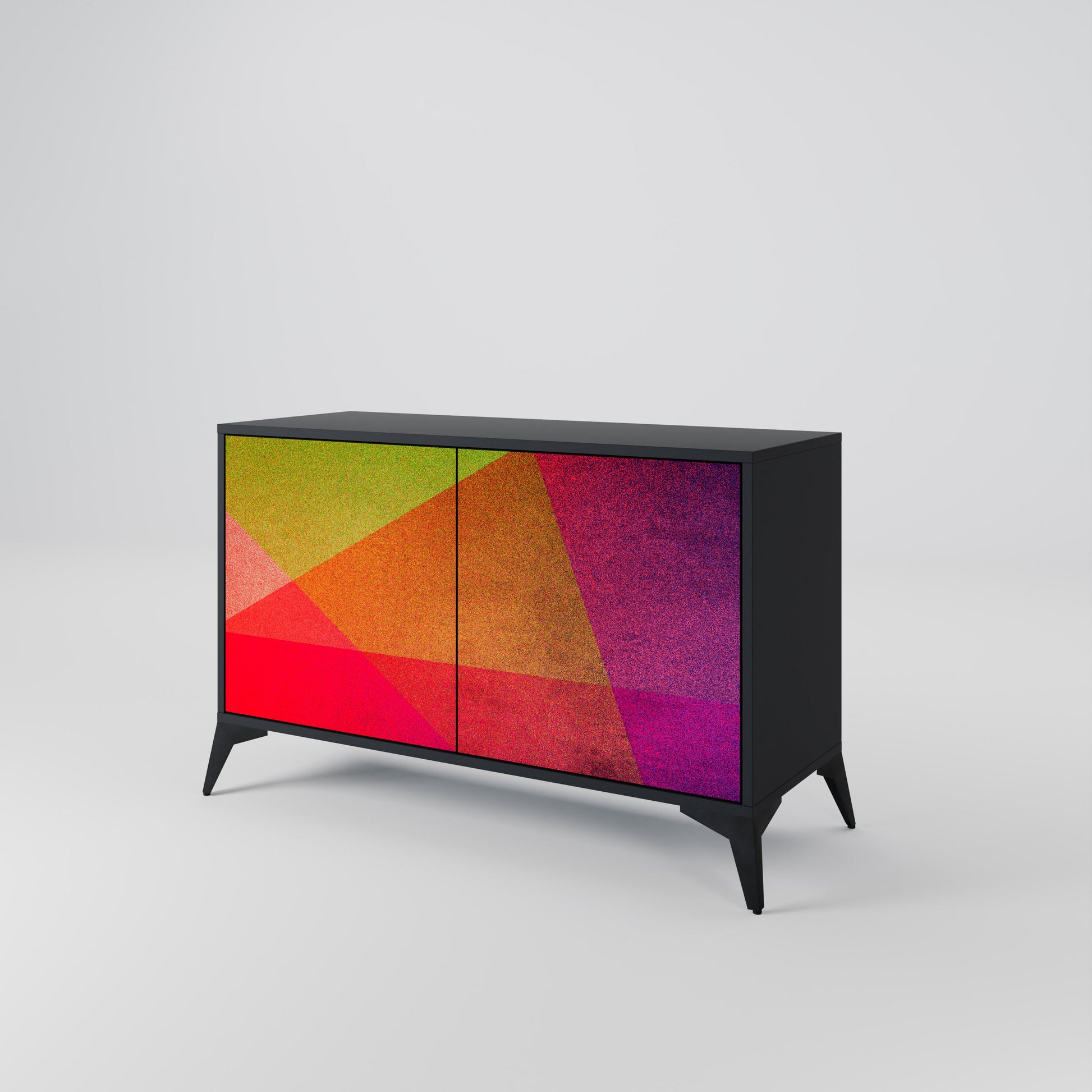 Buffet 2 portes VIVID GEOMETRY finition noire