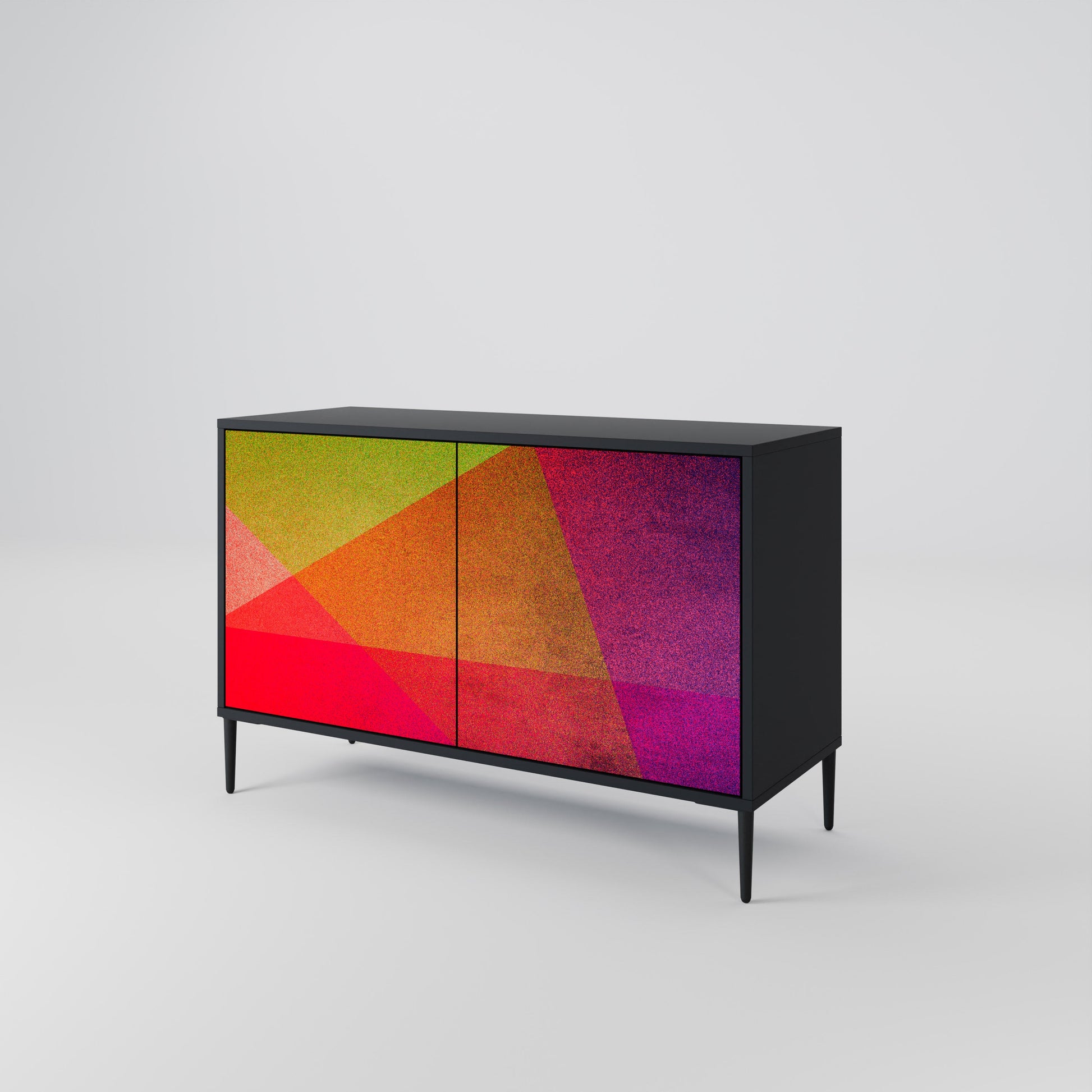 Buffet 2 portes VIVID GEOMETRY finition noire