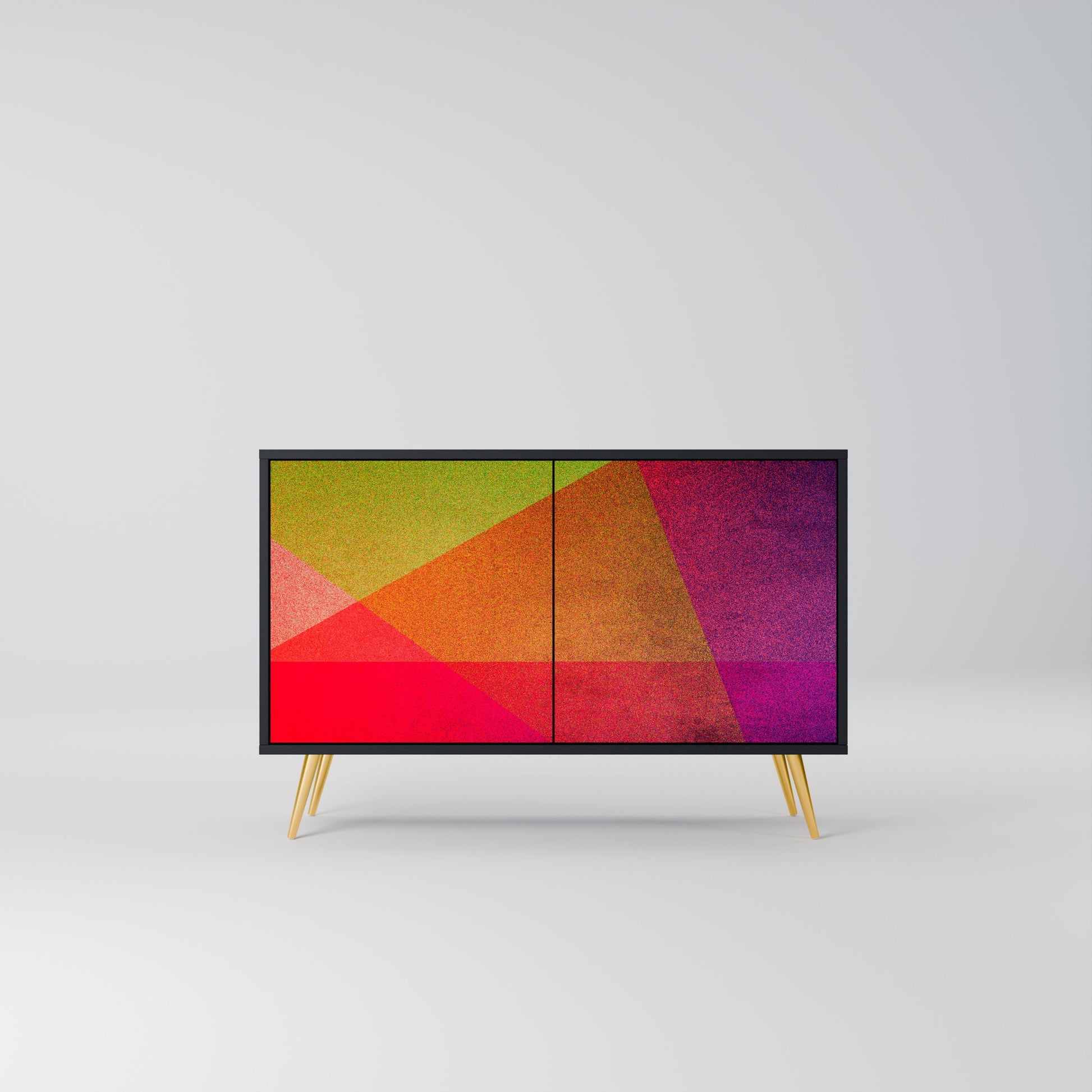Buffet 2 portes VIVID GEOMETRY finition noire