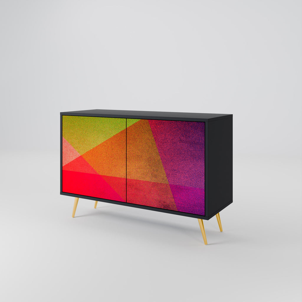Buffet 2 portes VIVID GEOMETRY finition noire