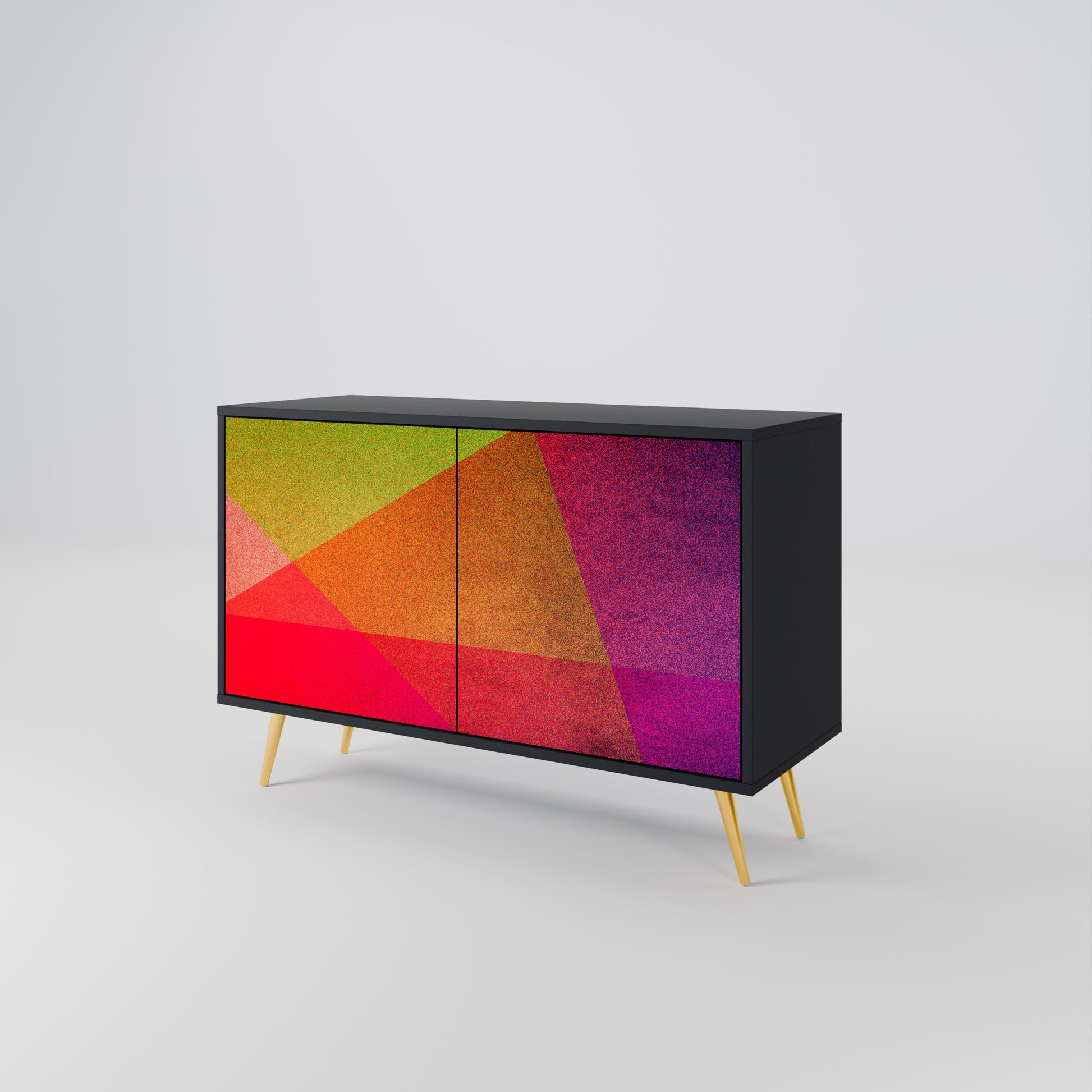 Buffet 2 portes VIVID GEOMETRY finition noire