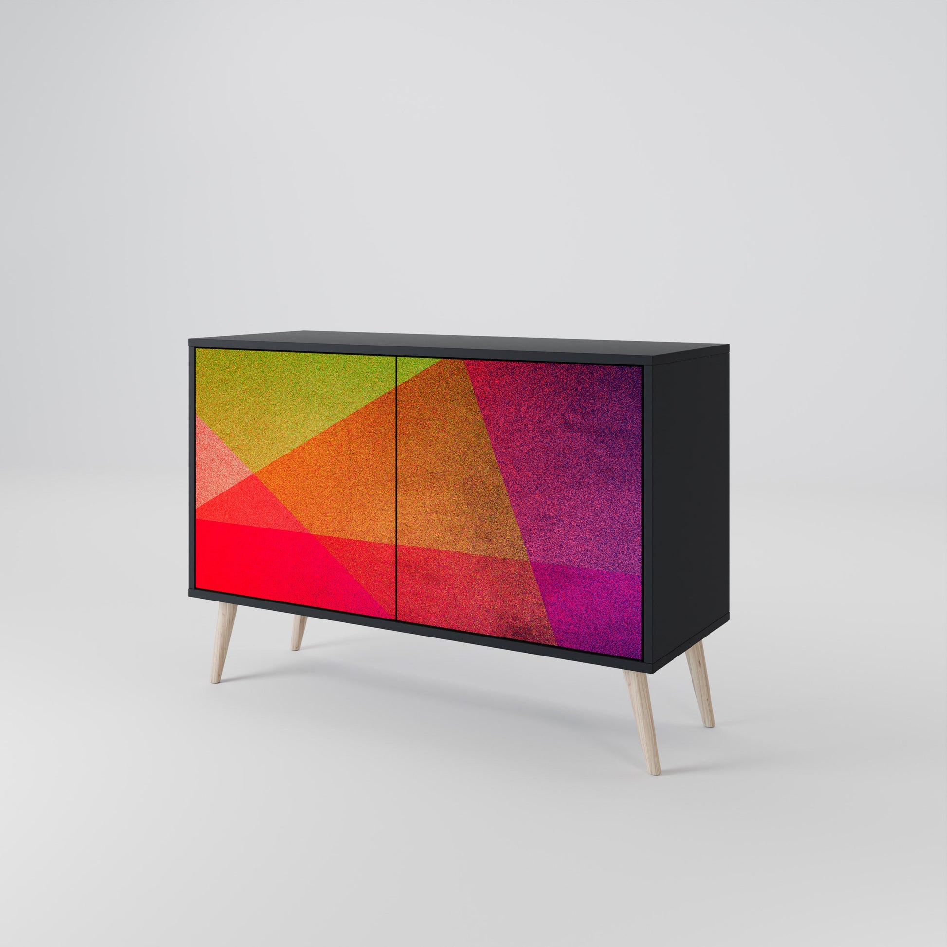 Buffet 2 portes VIVID GEOMETRY finition noire
