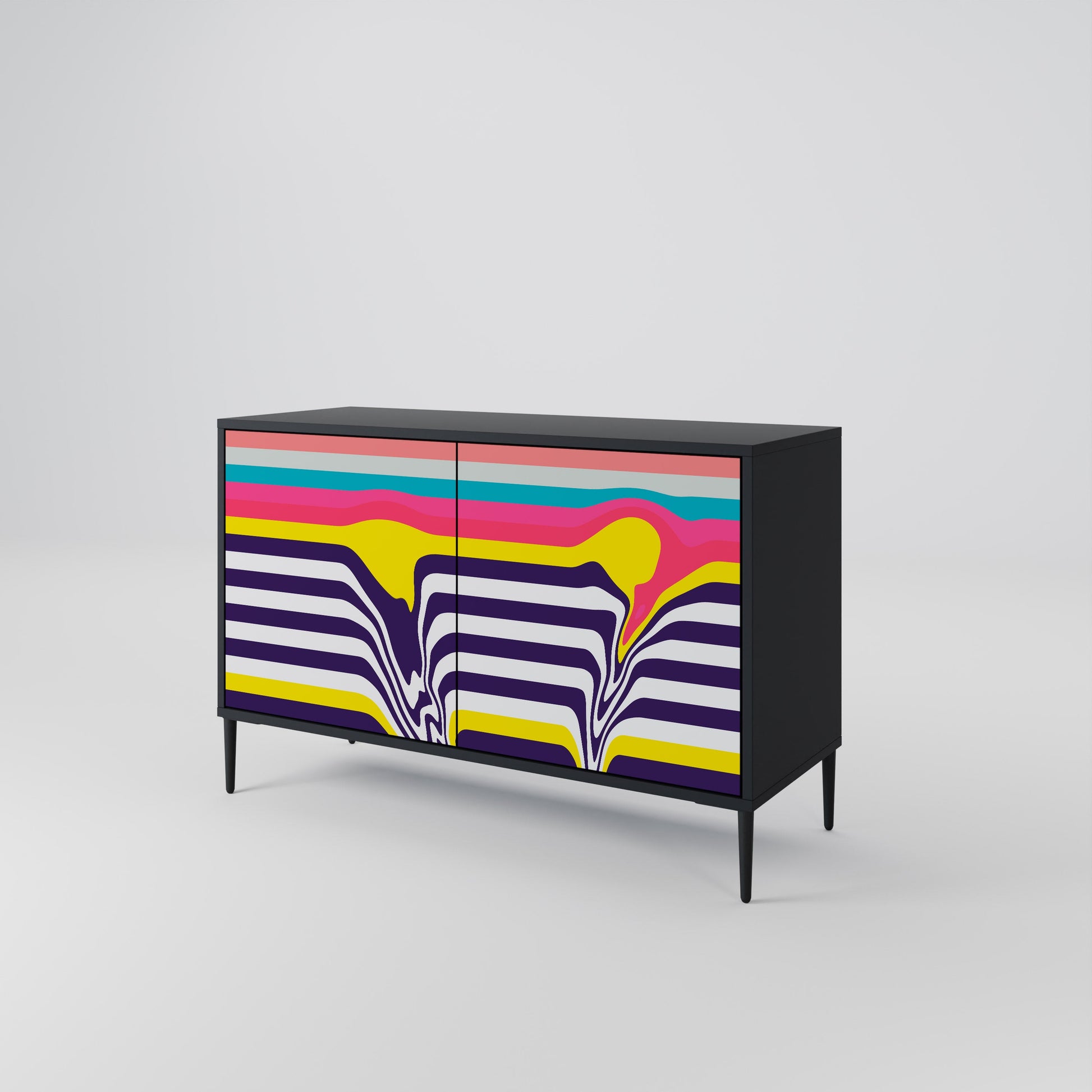 Buffet 2 portes TONE COLLAPSE finition noire