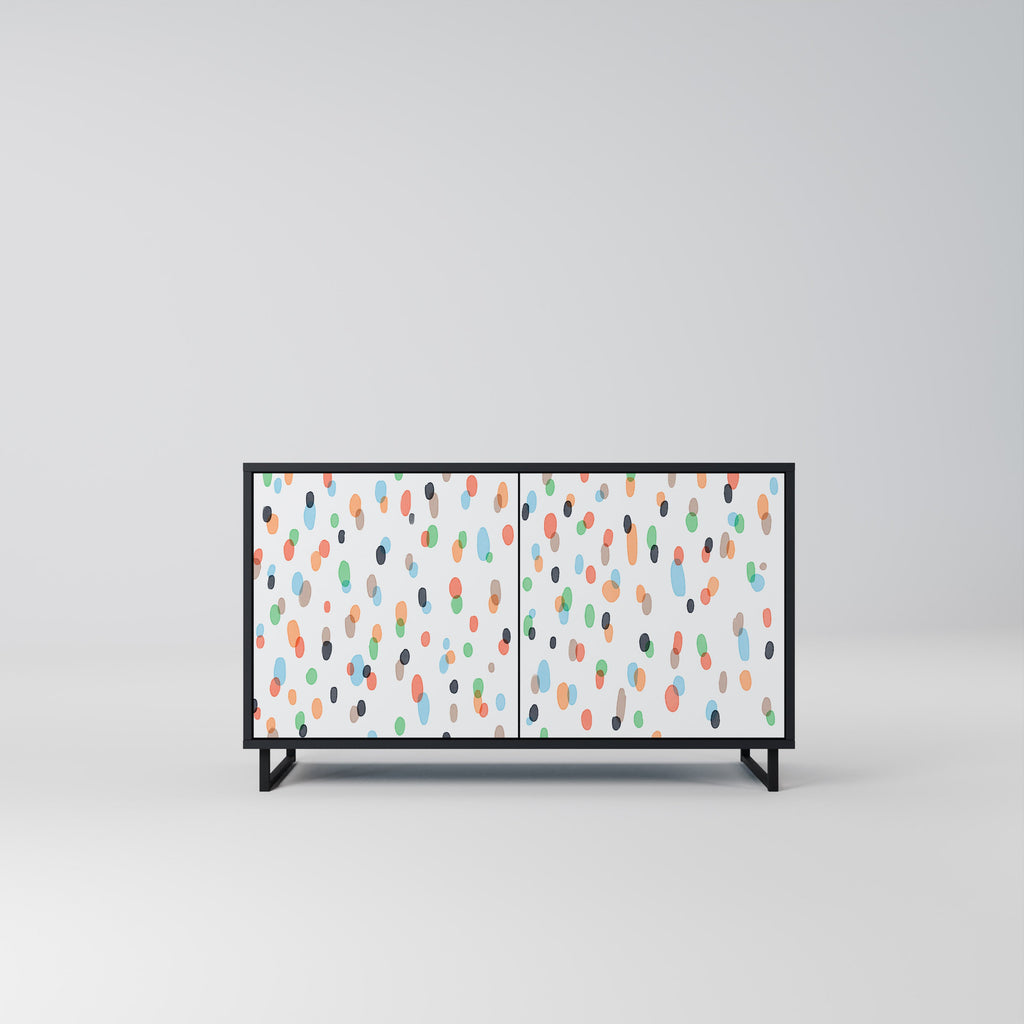 ENERGETIC SPOTS 2-Door Sideboard in Black Finish