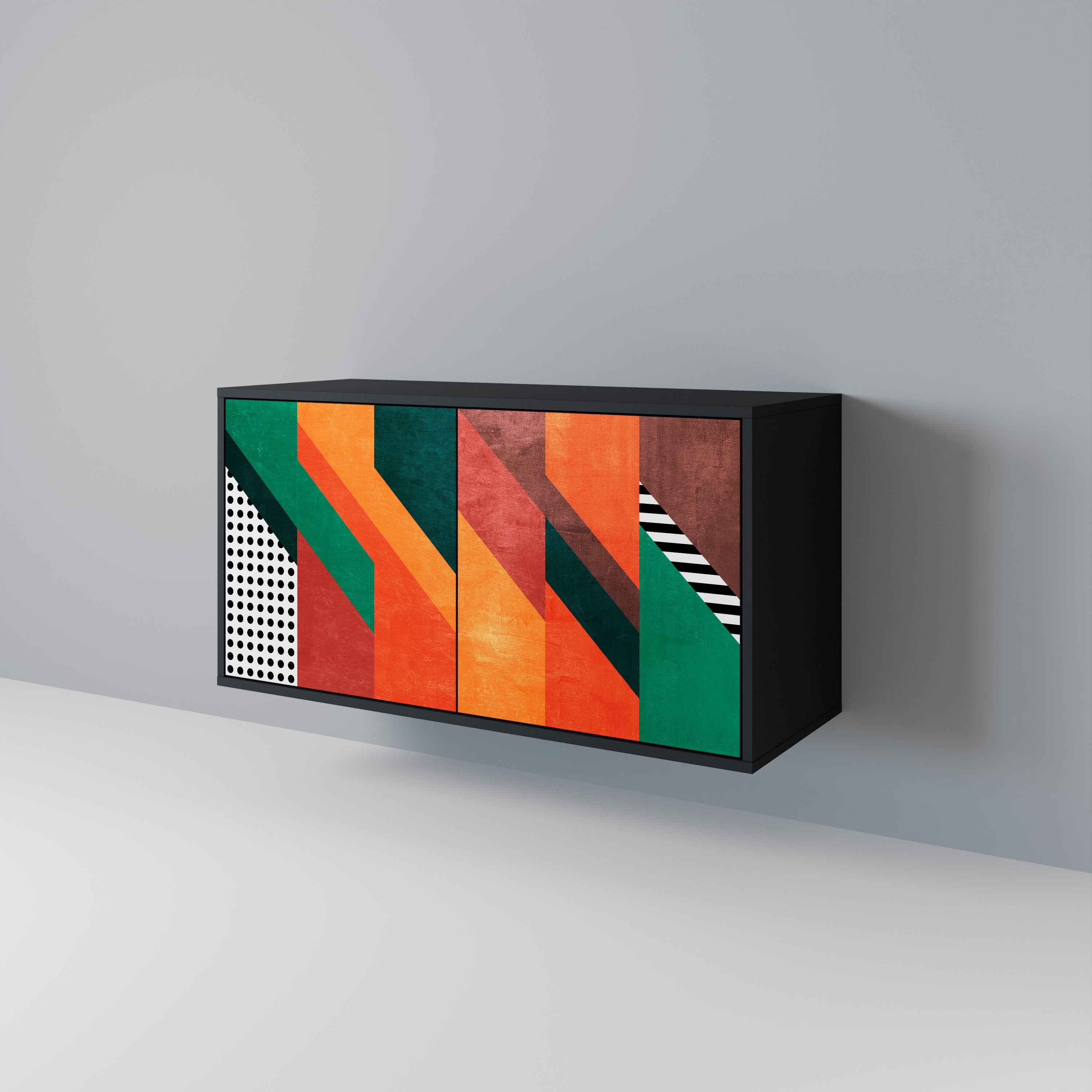 MAKESHIFT ARTISTRY 2-Door Sideboard in Black Finish