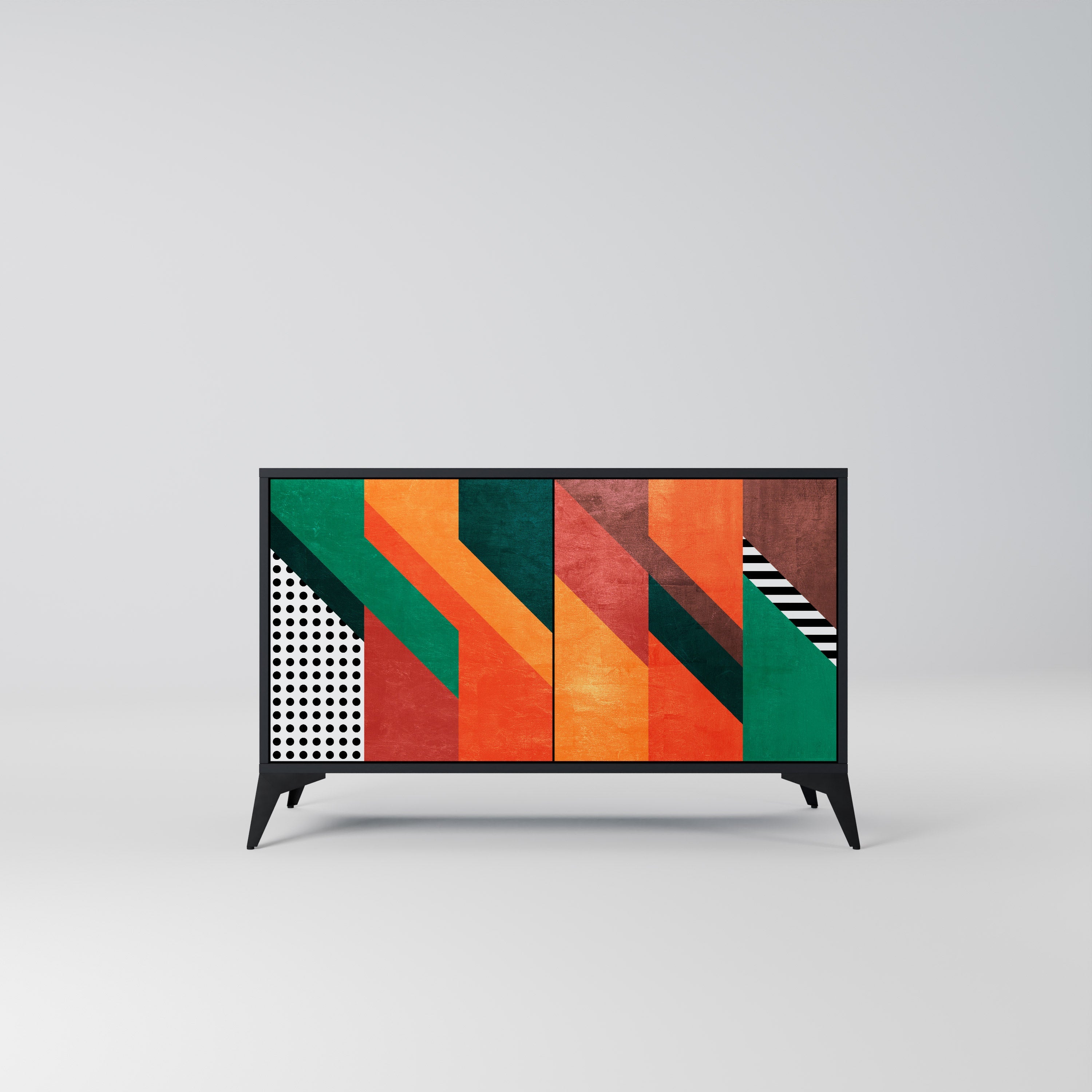 MAKESHIFT ARTISTRY 2-Door Sideboard in Black Finish