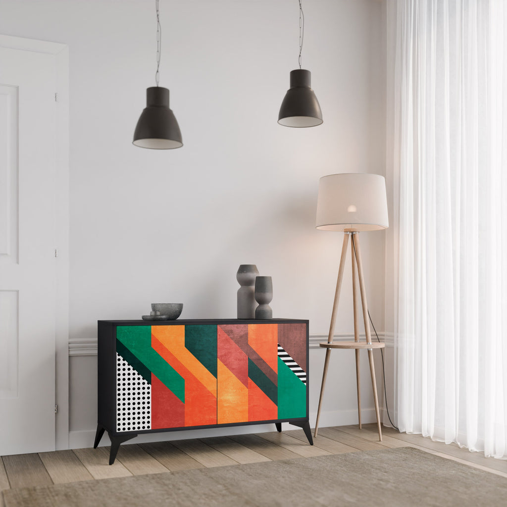MAKESHIFT ARTISTRY 2-Door Sideboard in Black Finish