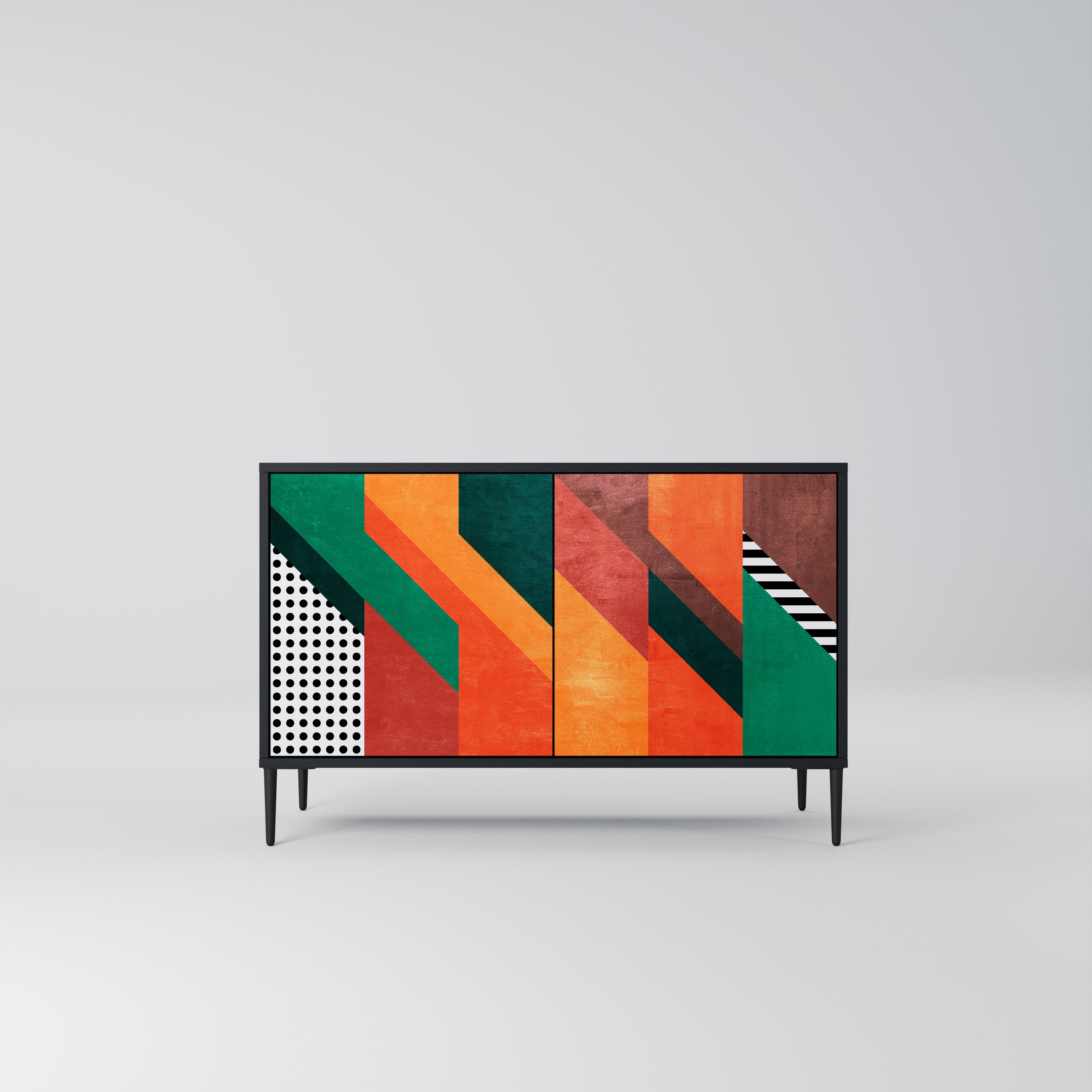 MAKESHIFT ARTISTRY 2-Door Sideboard in Black Finish