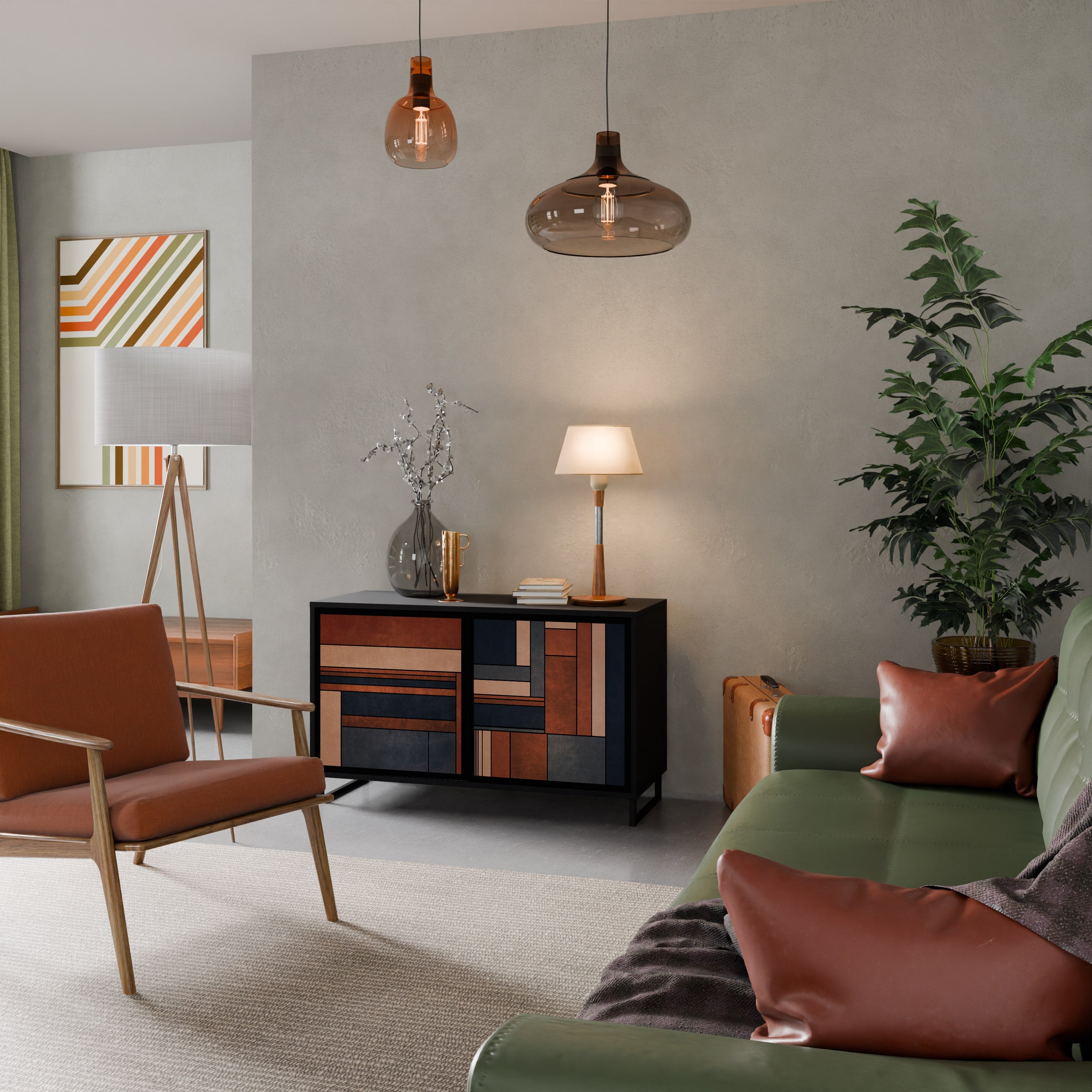 INTREPID FORMATION 2-Door Sideboard in Black Finish