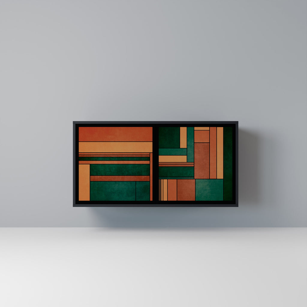 EARTHY FIGURES 2-Door Sideboard in Black Finish