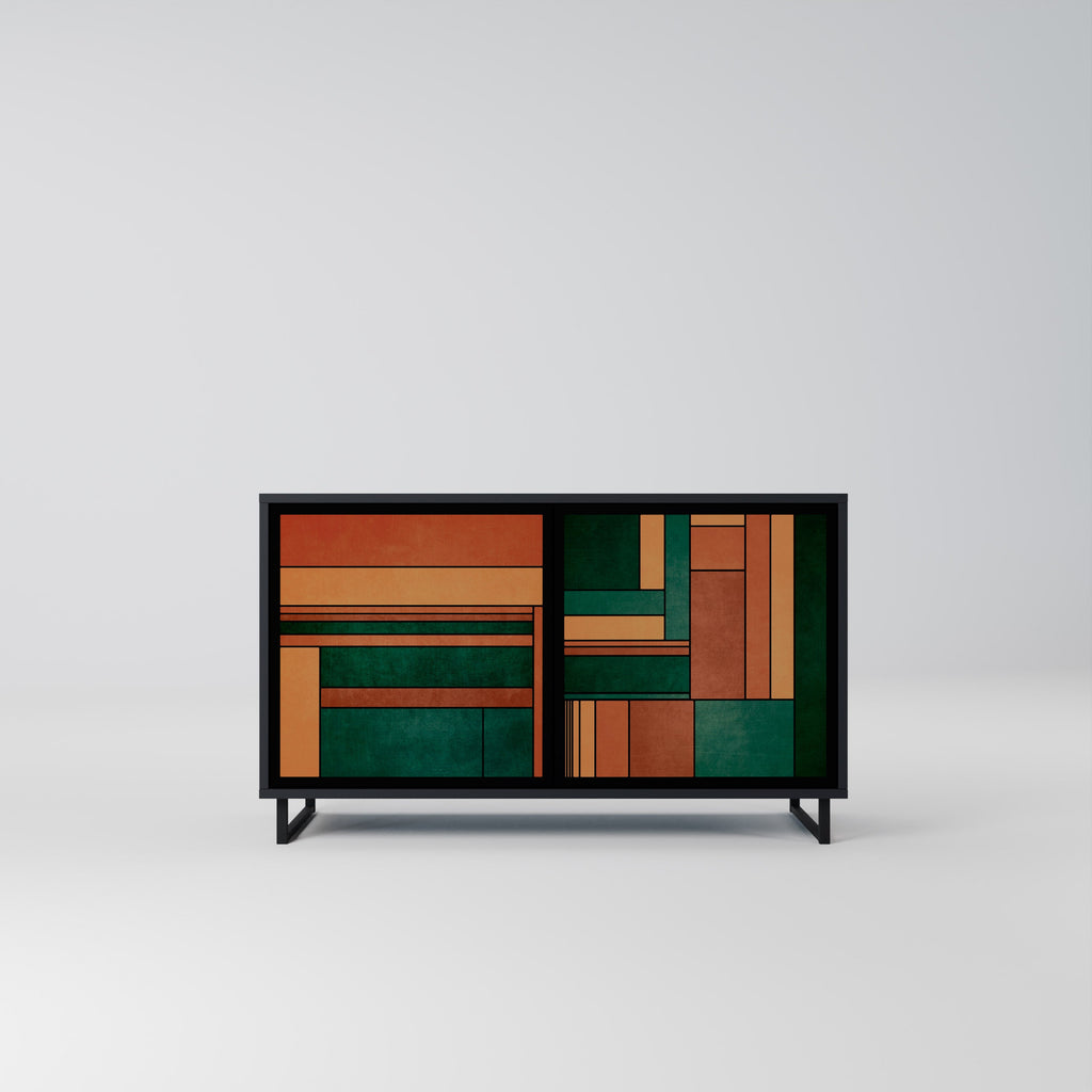 EARTHY FIGURES 2-Door Sideboard in Black Finish