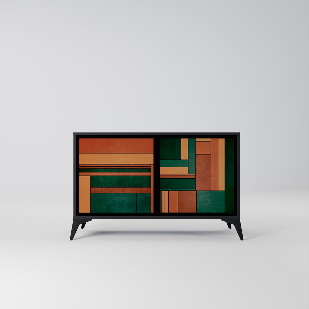 EARTHY FIGURES 2-Door Sideboard in Black Finish