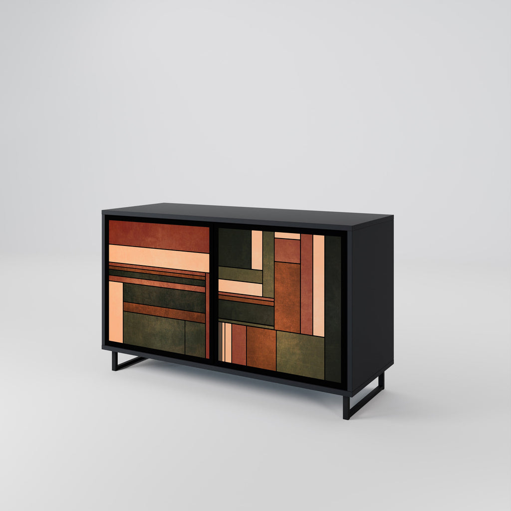 FIGURES OF NATURE 2-Door Sideboard in Black Finish