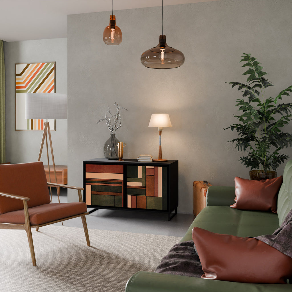 FIGURES OF NATURE 2-Door Sideboard in Black Finish