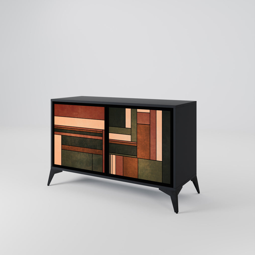 FIGURES OF NATURE 2-Door Sideboard in Black Finish