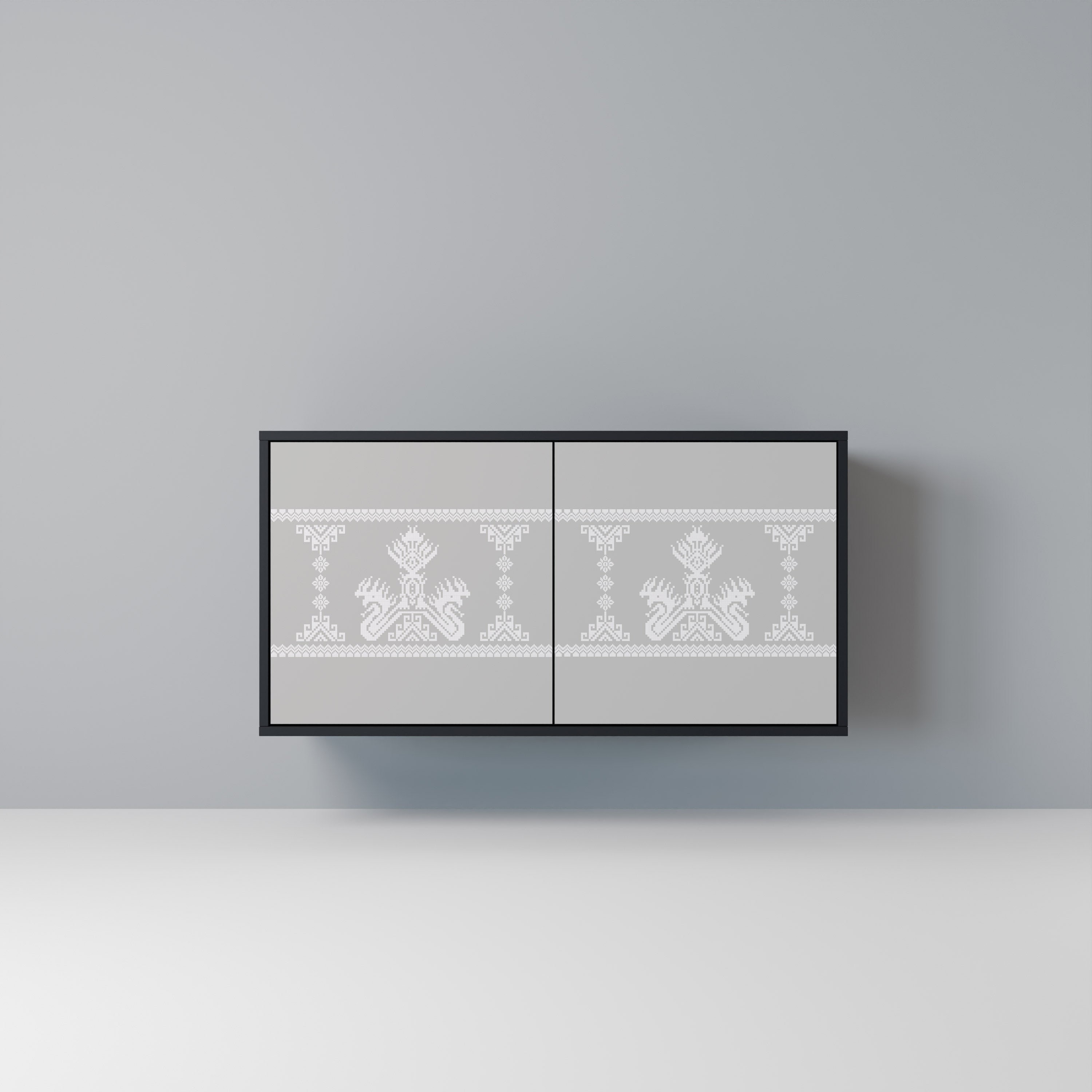 THAI GRAY 2-Door Sideboard in Black Finish