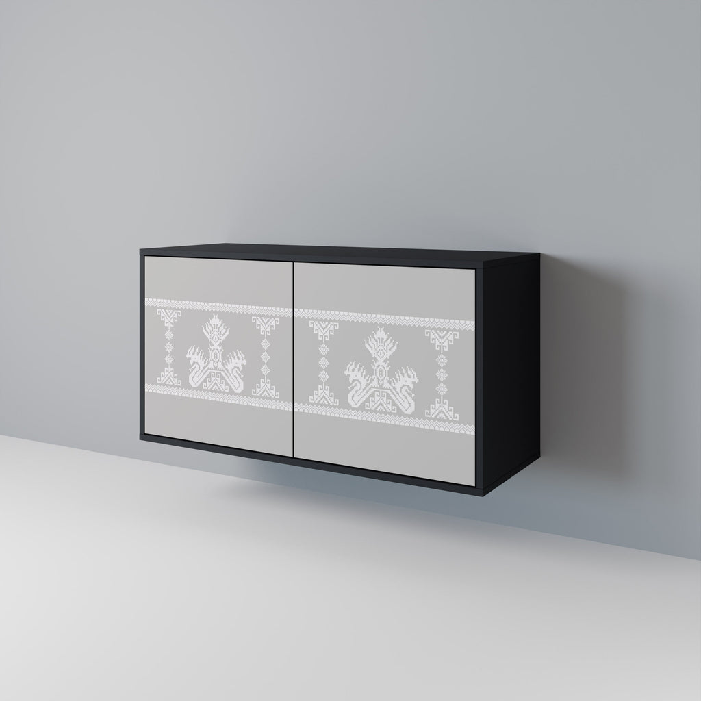 THAI GRAY 2-Door Sideboard in Black Finish