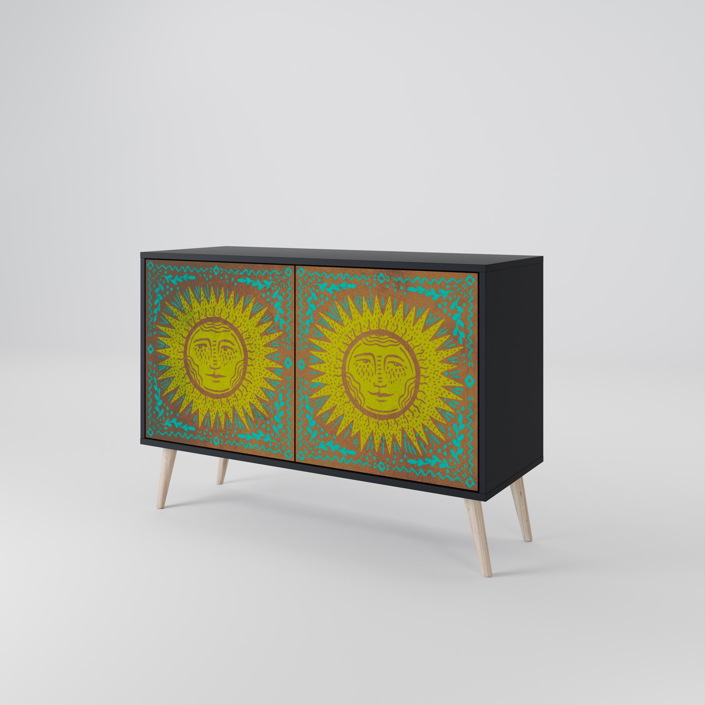 SUNSHINE EULOGY 2-Door Sideboard in Black Finish