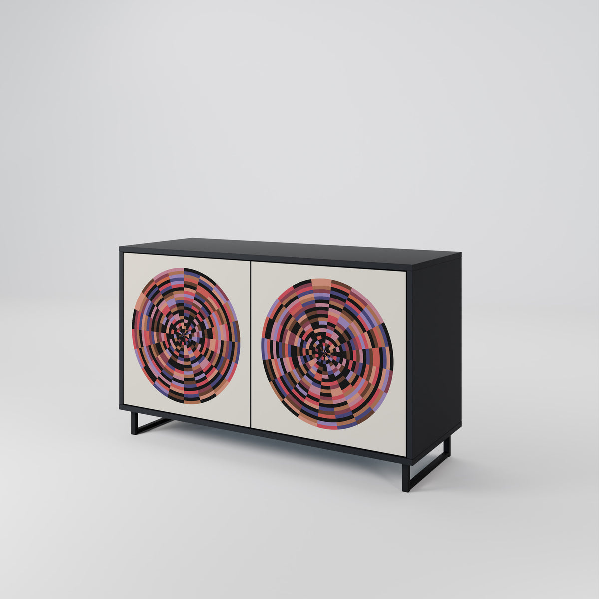 BROWN CIRCLES 2-Door Sideboard