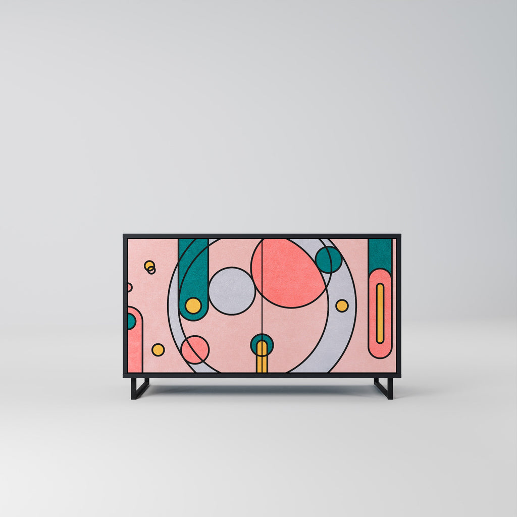 GOSSAMER ECHOES 2-Door Sideboard in Black Finish