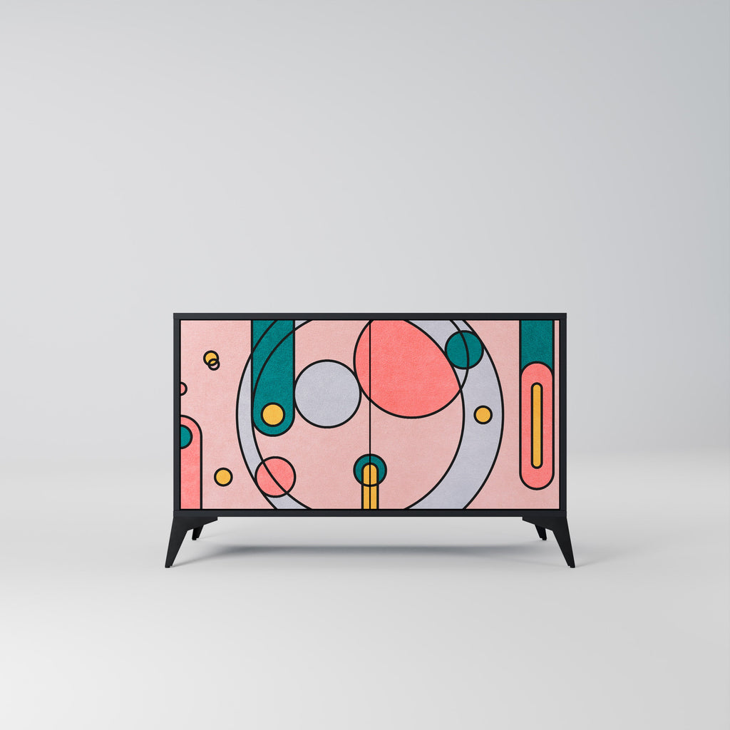 GOSSAMER ECHOES 2-Door Sideboard in Black Finish