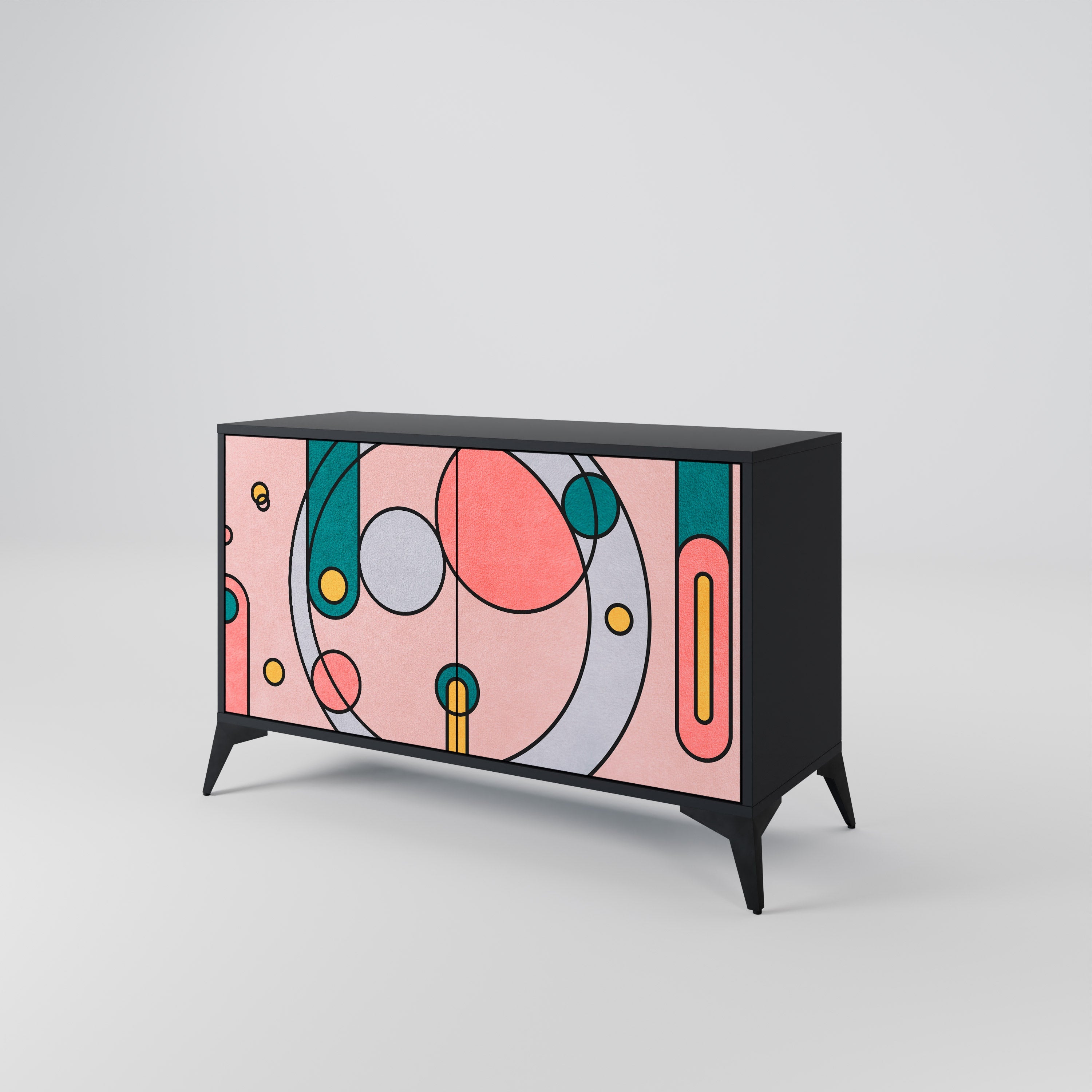 GOSSAMER ECHOES 2-Door Sideboard in Black Finish