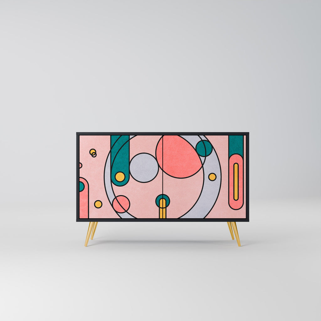 GOSSAMER ECHOES 2-Door Sideboard in Black Finish