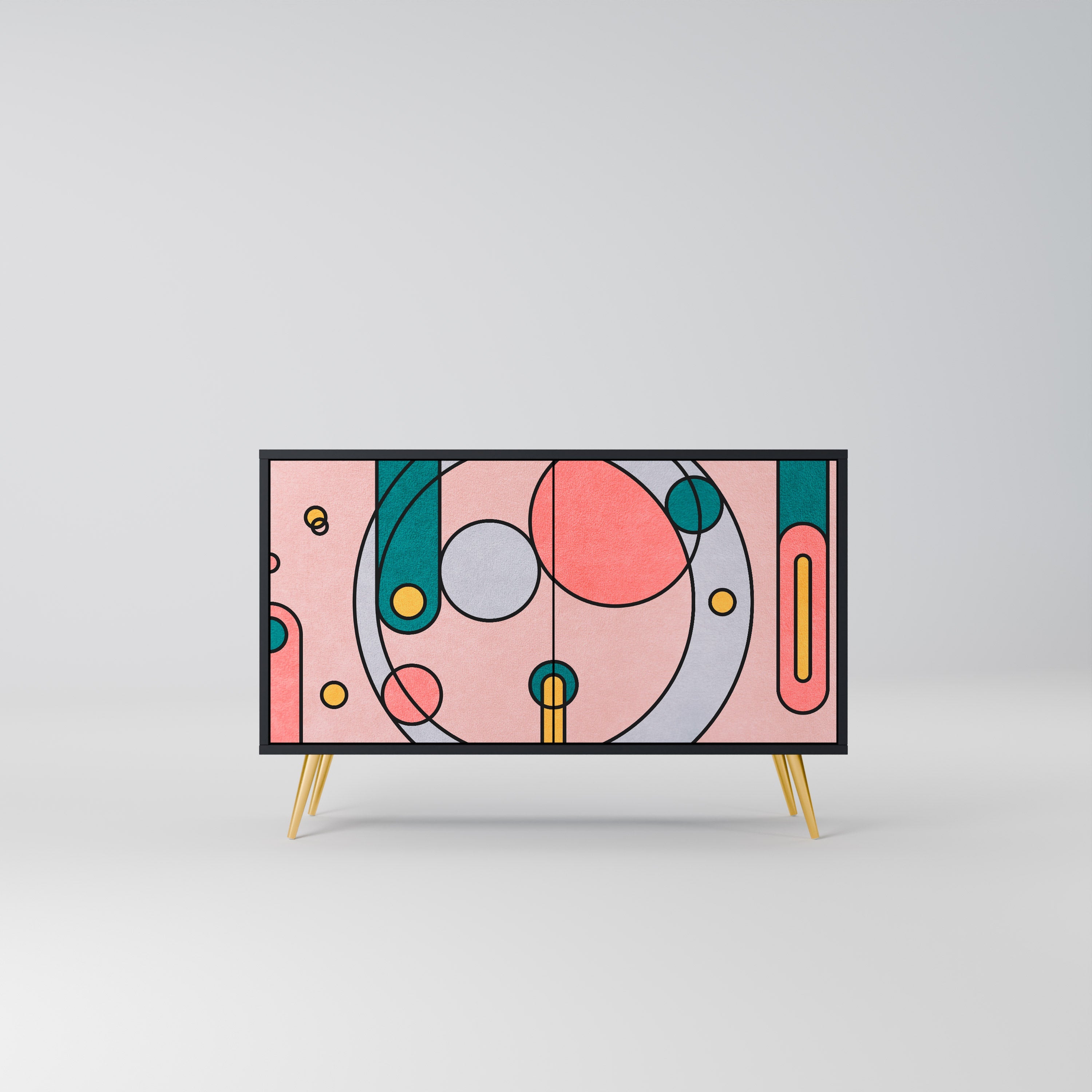 GOSSAMER ECHOES 2-Door Sideboard in Black Finish