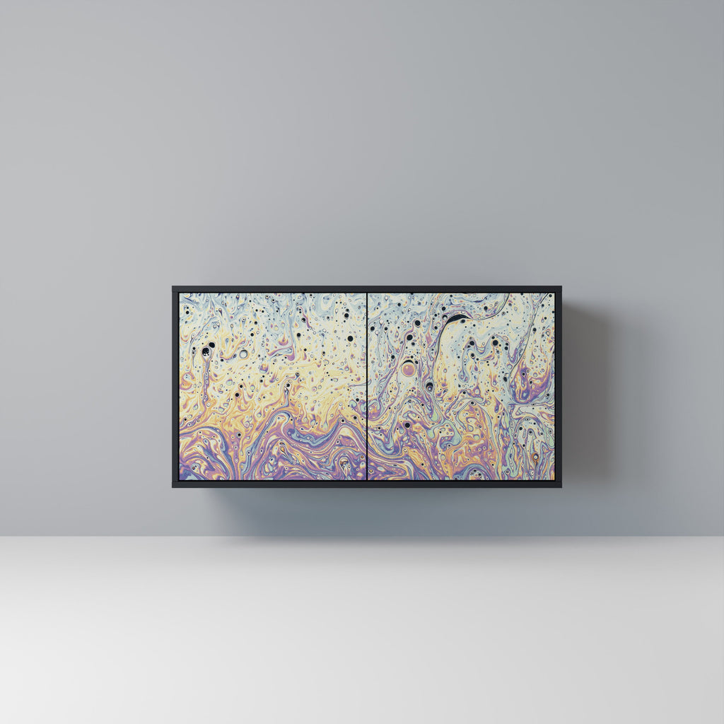 Buffet 2 portes MOSAIC OF COLORS en finition noire