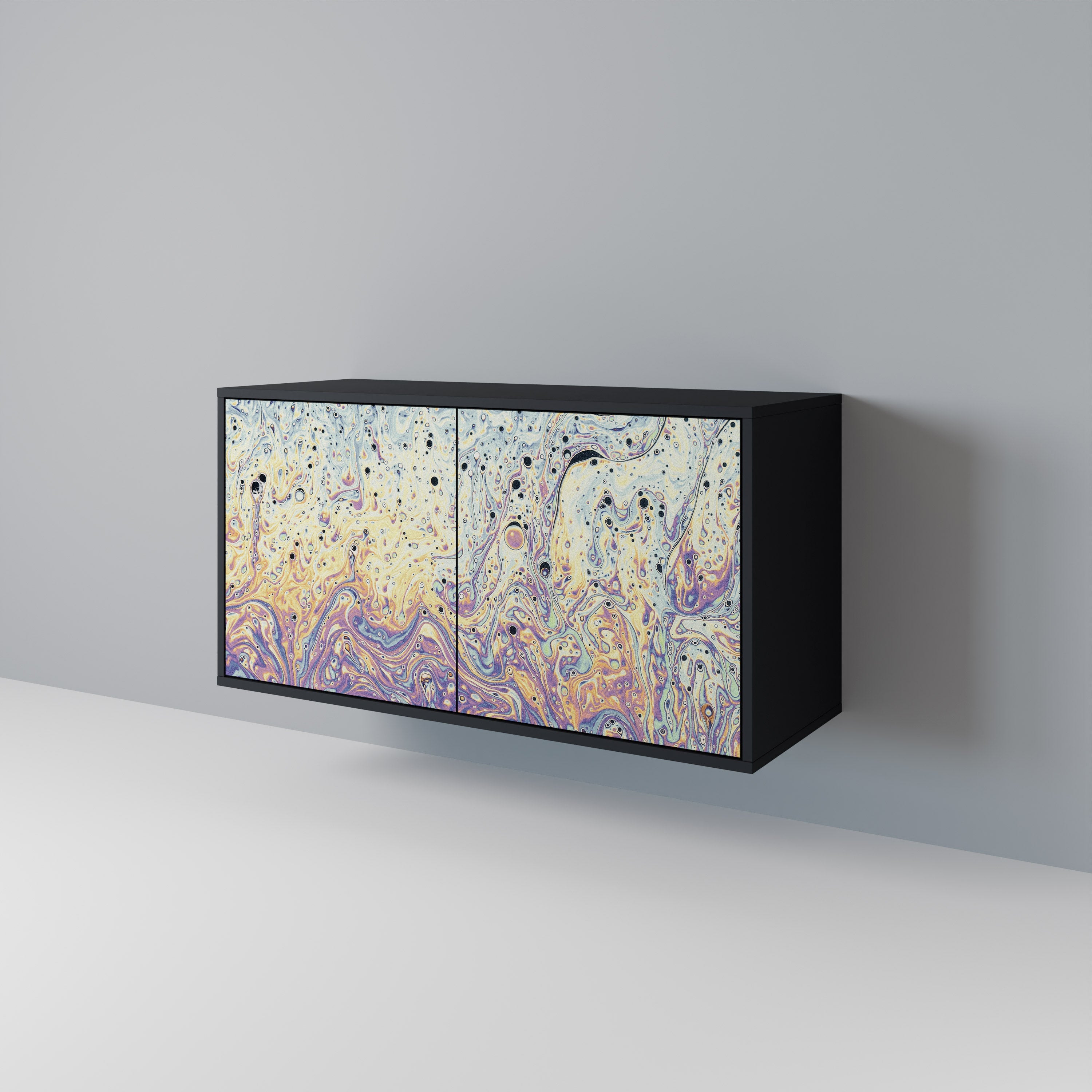 MOSAIC OF COLORS 2-Door Sideboard in Black Finish