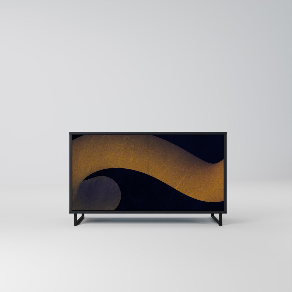 HOLLOW TIME 2-Door Sideboard in Black Finish
